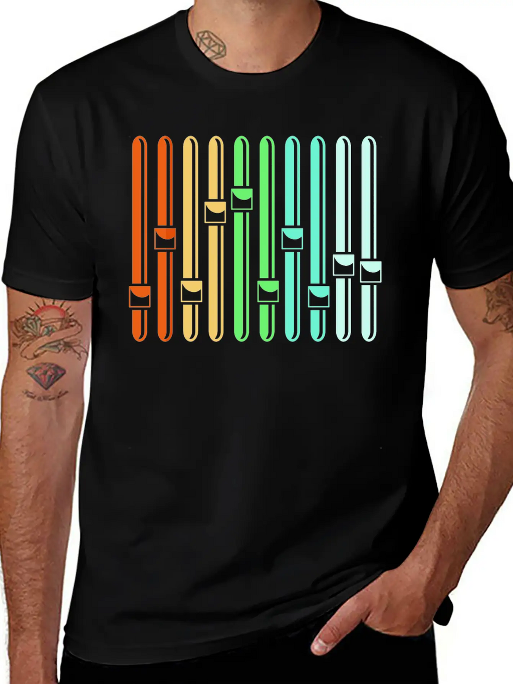 Sound Engineer Audio Engineer Music VU Meter Stylish Everyday T-Shirt – Unisex Basic Cotton Tee