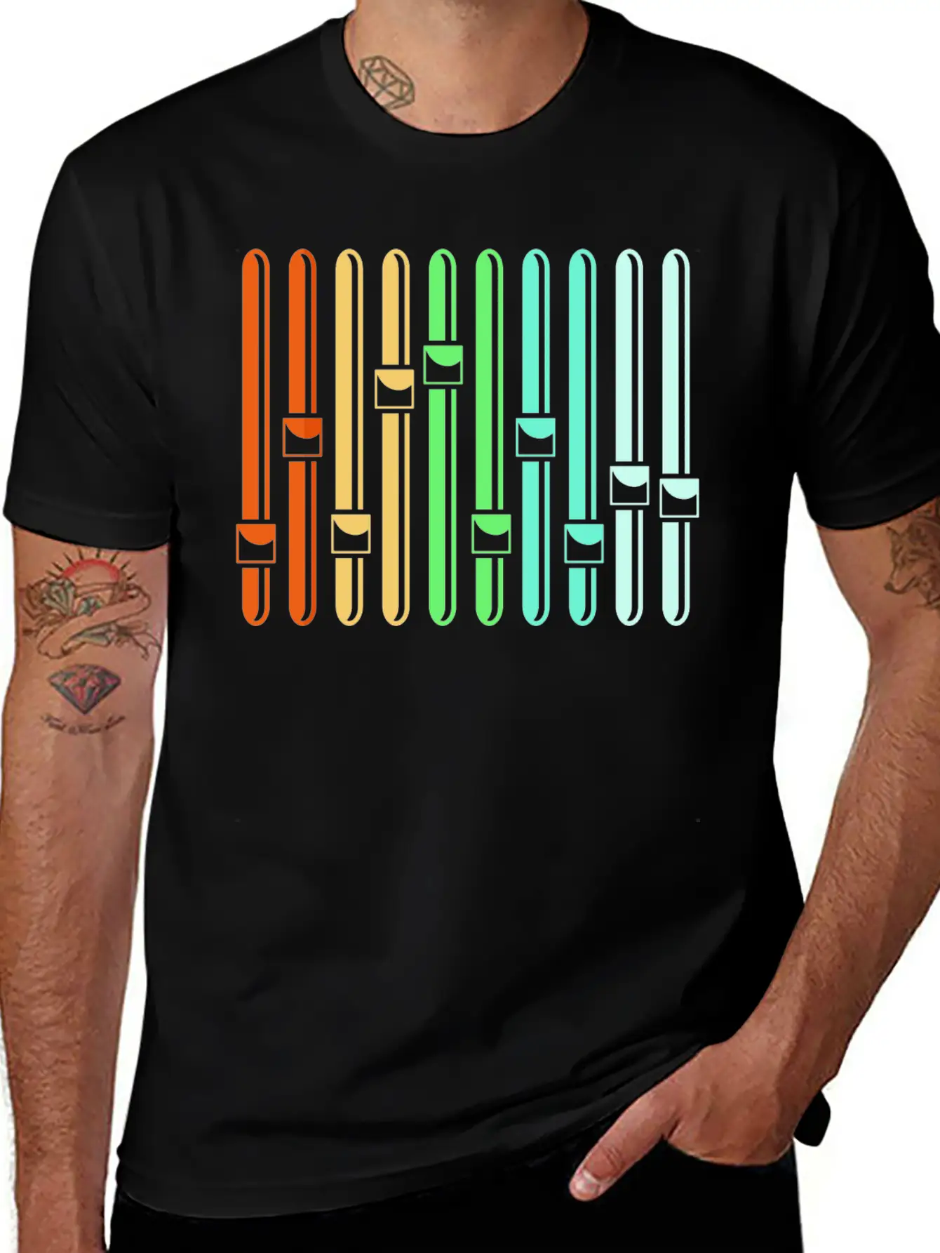Sound Engineer Audio Engineer Music VU Meter Stylish Everyday T-Shirt – Unisex Basic Cotton Tee