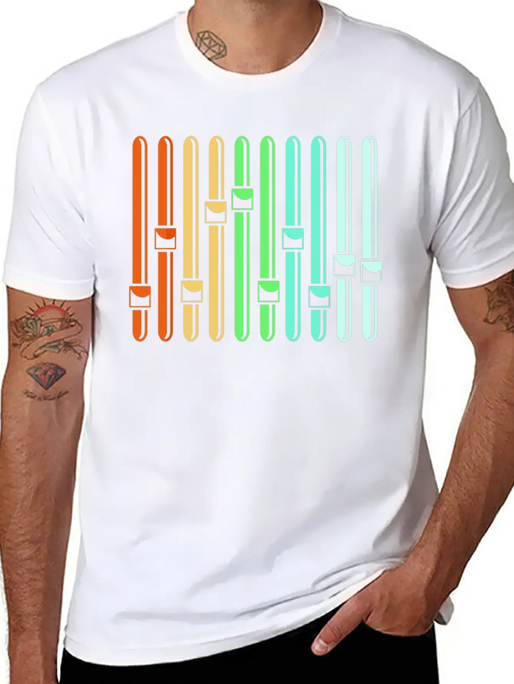 Sound Engineer Audio Engineer Music VU Meter Stylish Everyday T-Shirt – Unisex Basic Cotton Tee