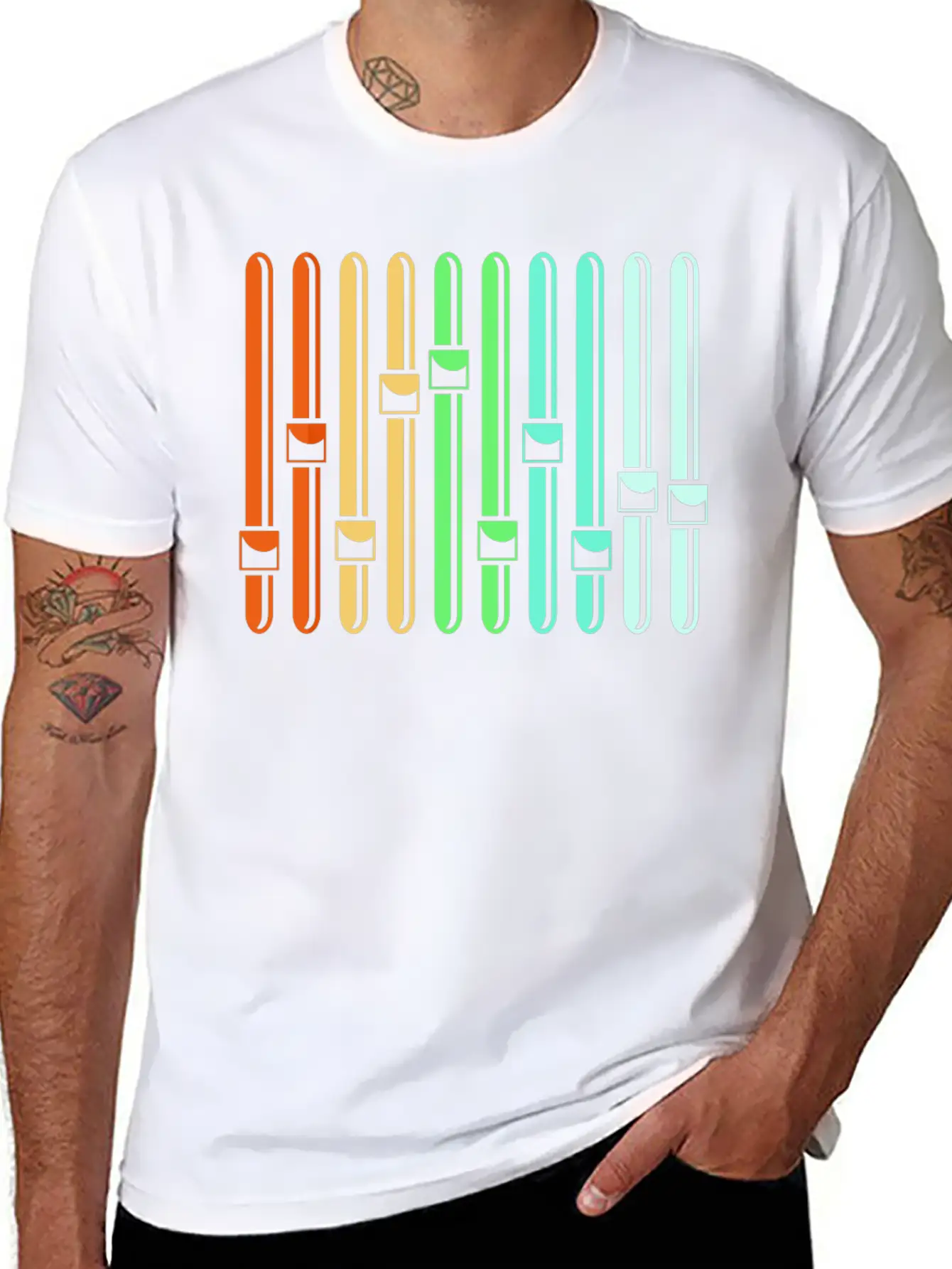Sound Engineer Audio Engineer Music VU Meter Stylish Everyday T-Shirt – Unisex Basic Cotton Tee