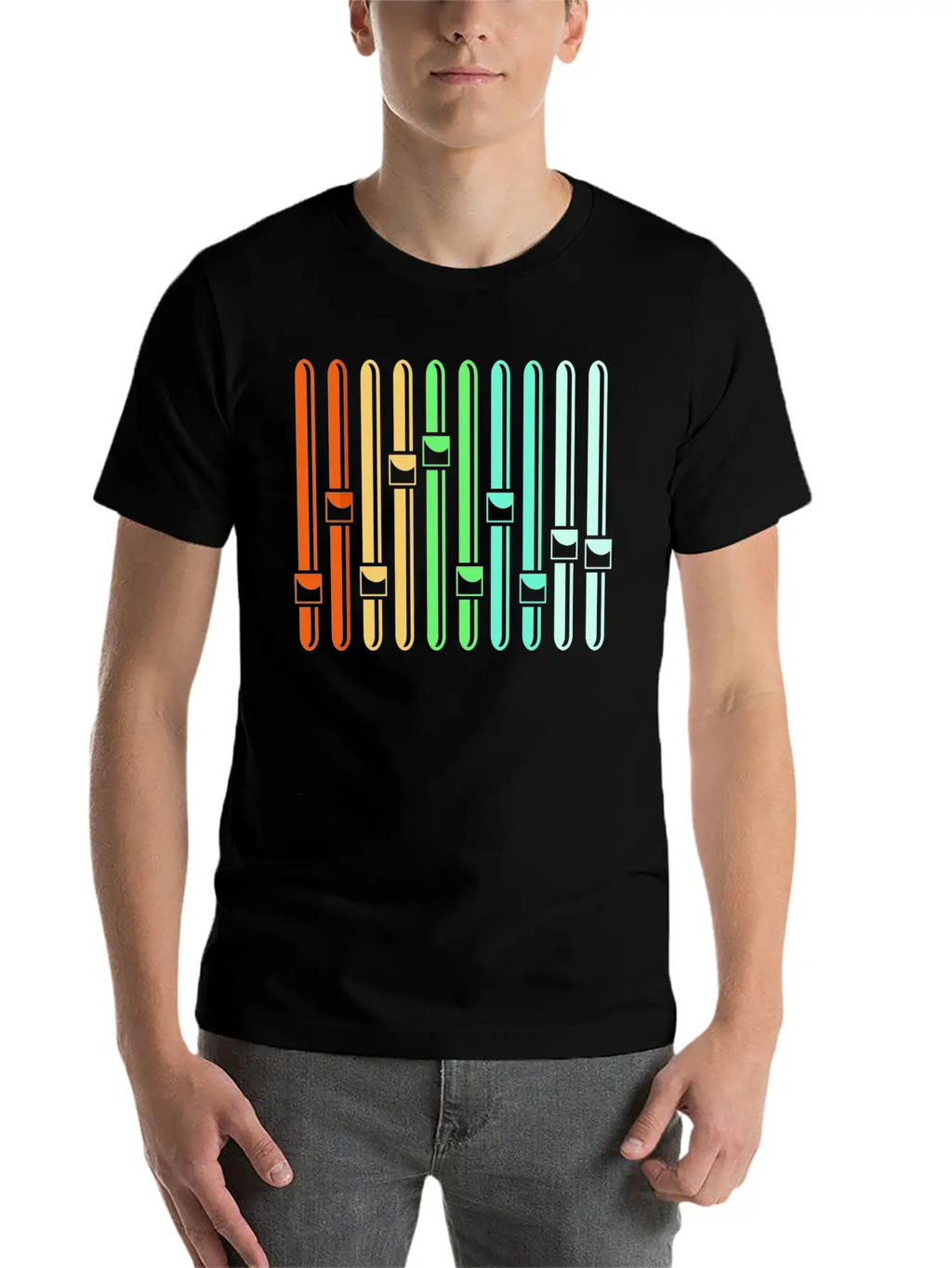 Sound Engineer Audio Engineer Music VU Meter Stylish Everyday T-Shirt – Unisex Basic Cotton Tee
