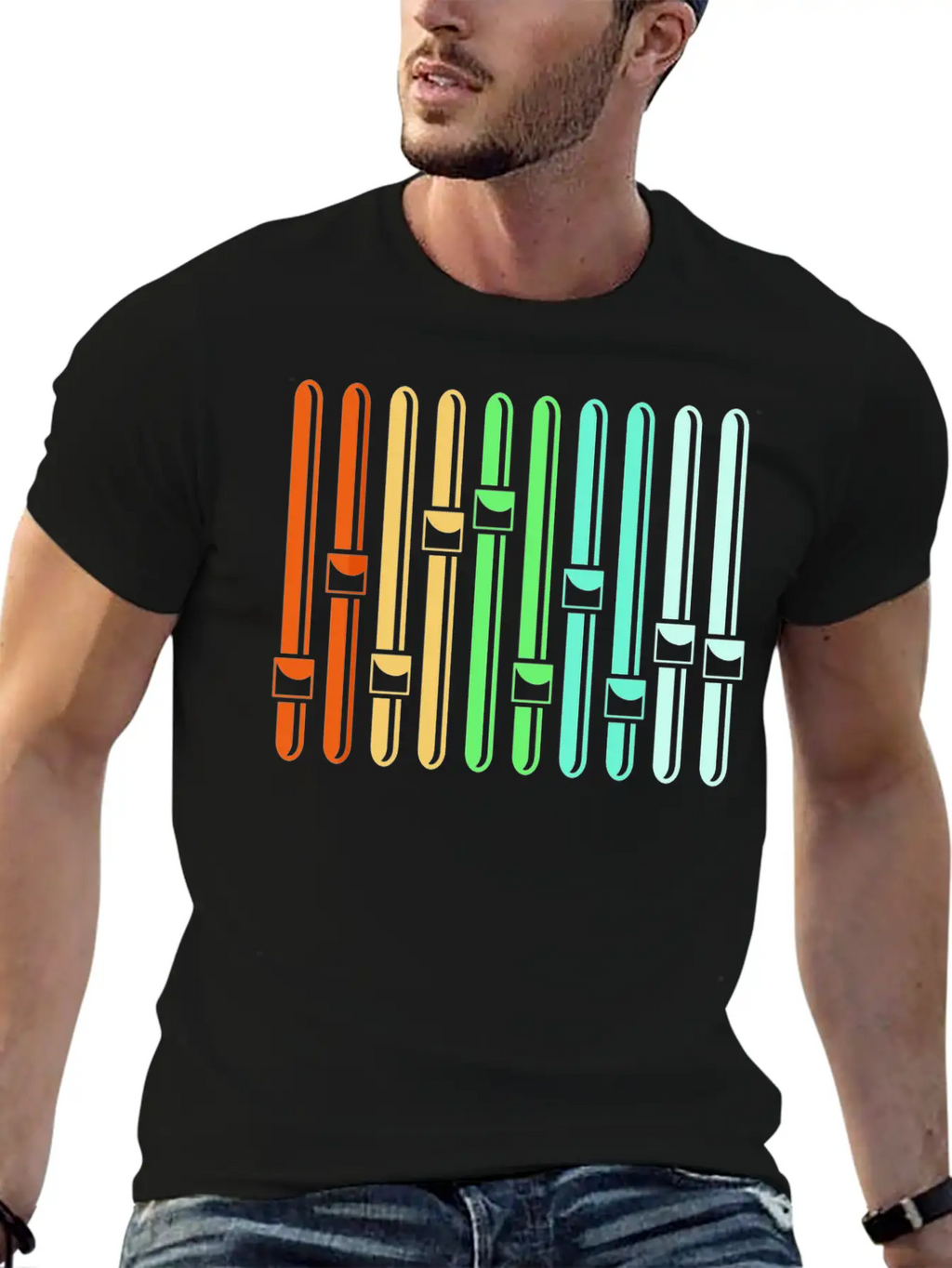 Sound Engineer Audio Engineer Music VU Meter Stylish Everyday T-Shirt – Unisex Basic Cotton Tee
