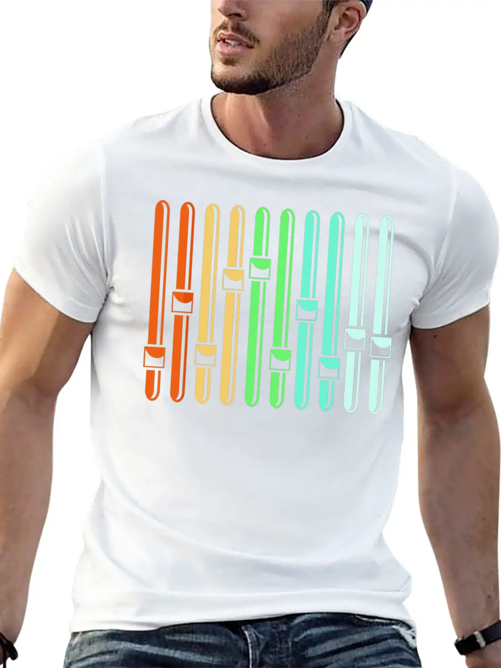 Sound Engineer Audio Engineer Music VU Meter Stylish Everyday T-Shirt – Unisex Basic Cotton Tee