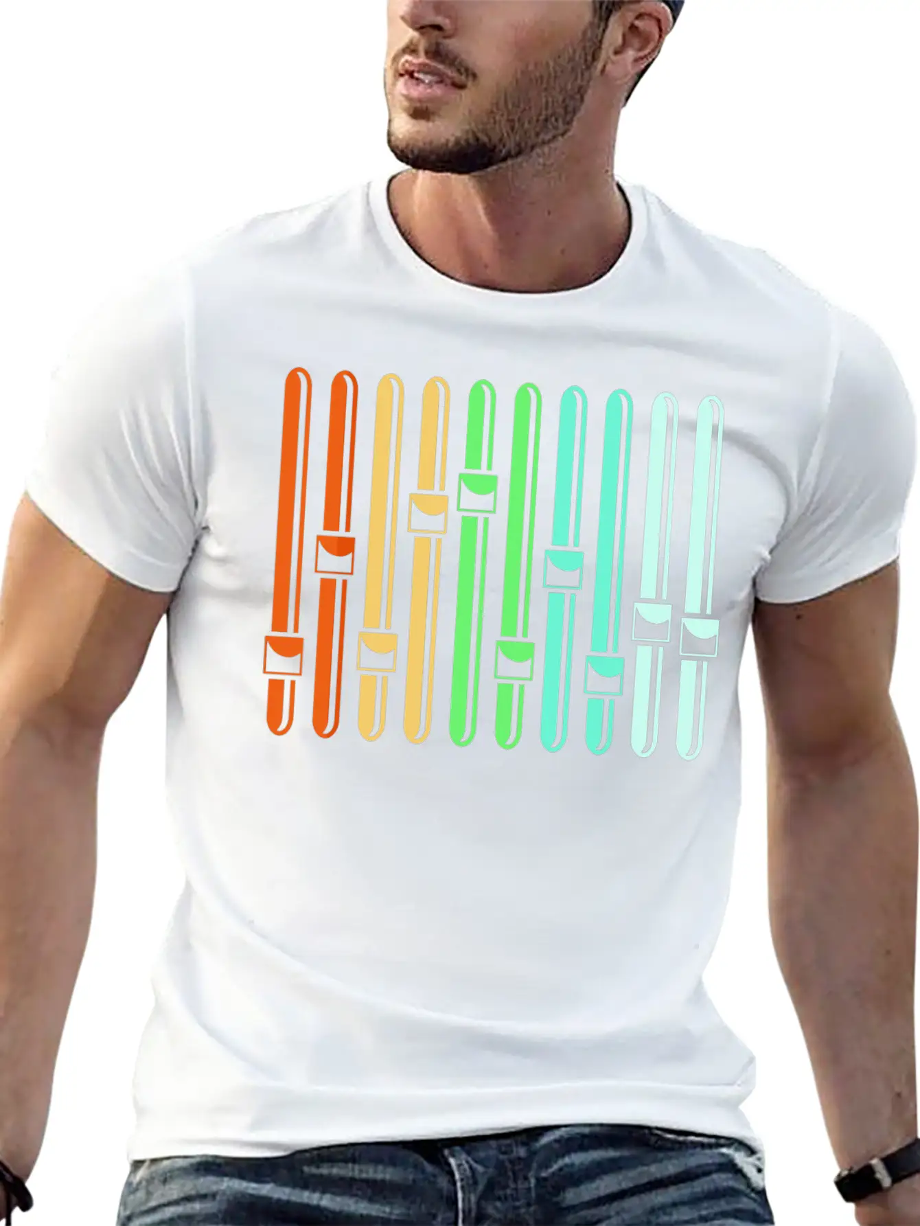 Sound Engineer Audio Engineer Music VU Meter Stylish Everyday T-Shirt – Unisex Basic Cotton Tee