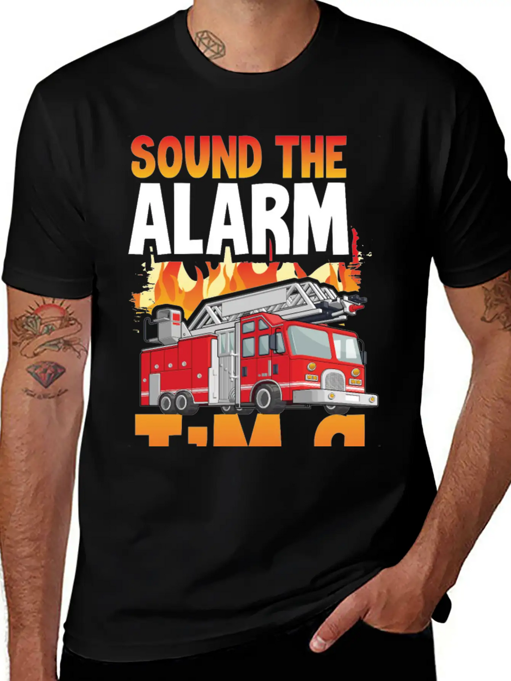 Sound The Alarm I'm 9 Little Firefighter 9th Breathable Soft Cotton T-Shirt – Timeless Casual Look