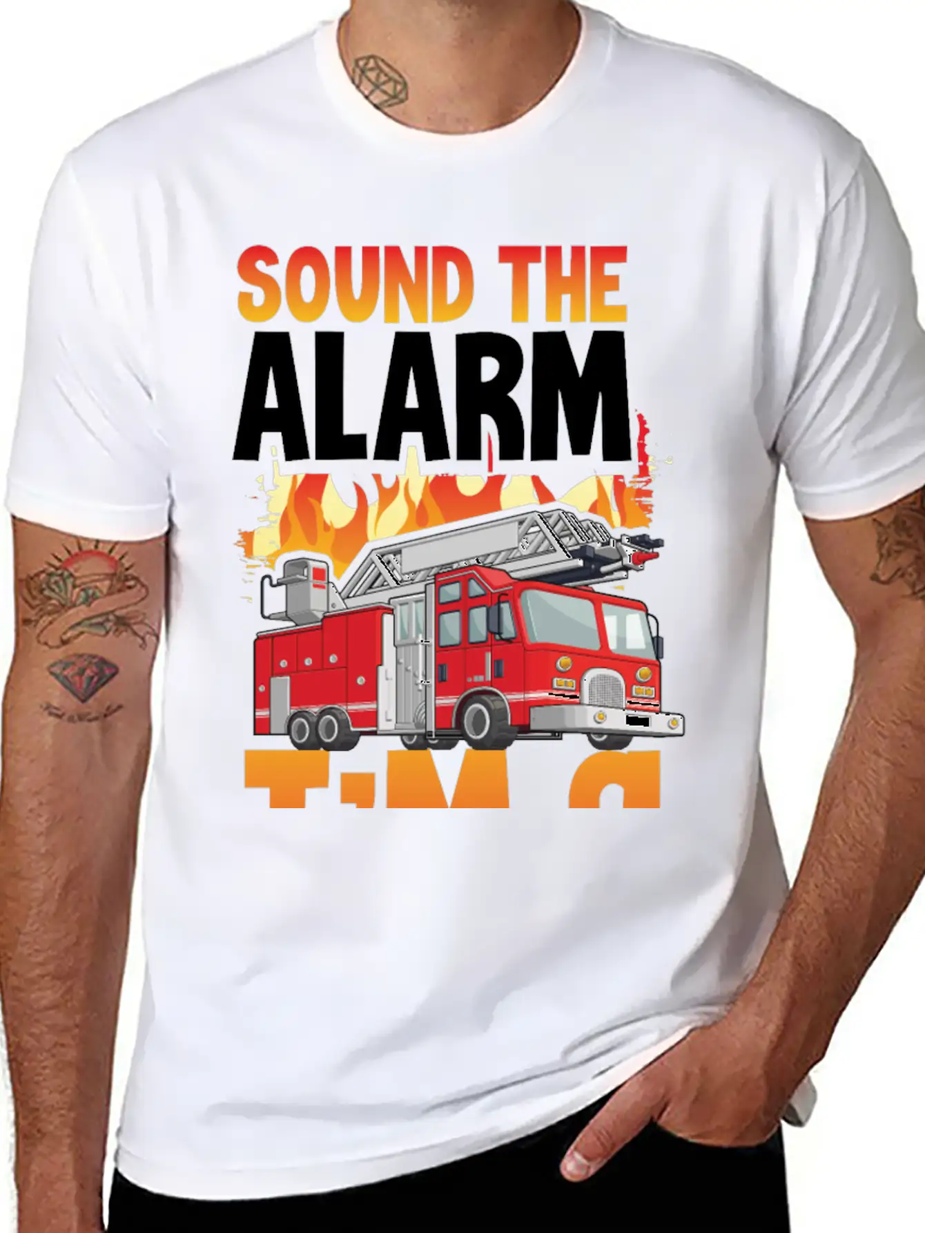 Sound The Alarm I'm 9 Little Firefighter 9th Breathable Soft Cotton T-Shirt – Timeless Casual Look