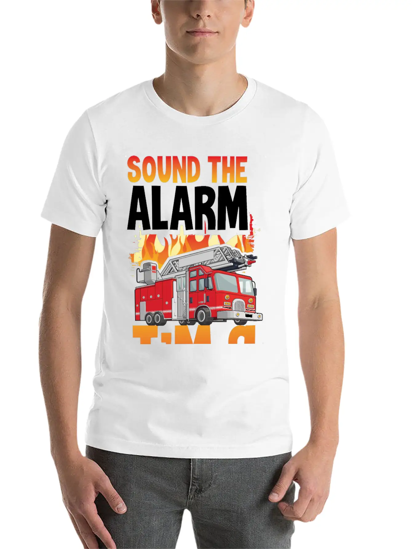 Sound The Alarm I'm 9 Little Firefighter 9th Breathable Soft Cotton T-Shirt – Timeless Casual Look