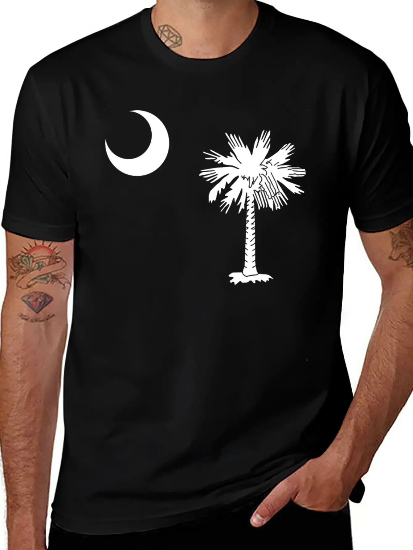 South Carolina Flag Breathable Graphic T-Shirt – Perfect For Casual Days