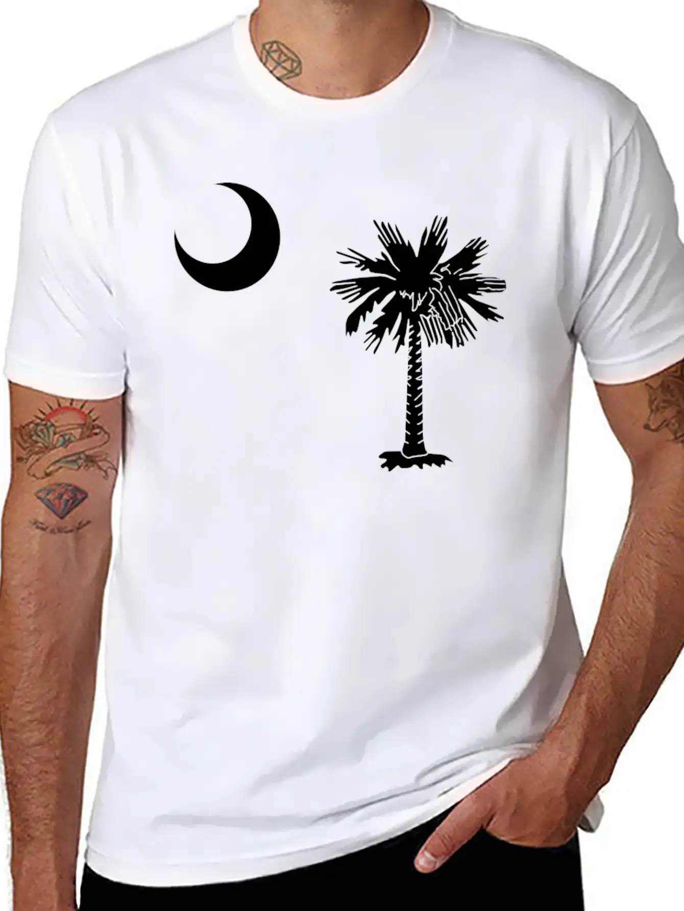 South Carolina Flag Breathable Graphic T-Shirt – Perfect For Casual Days