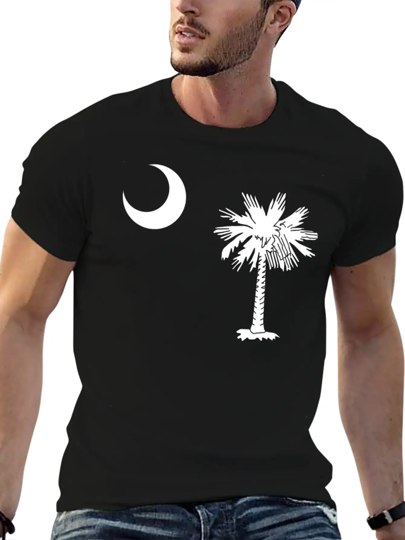South Carolina Flag Breathable Graphic T-Shirt – Perfect For Casual Days