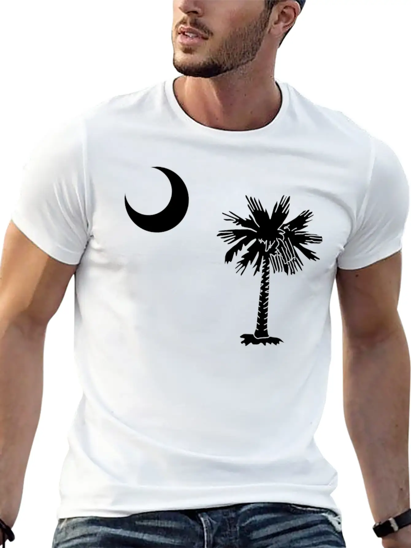South Carolina Flag Breathable Graphic T-Shirt – Perfect For Casual Days