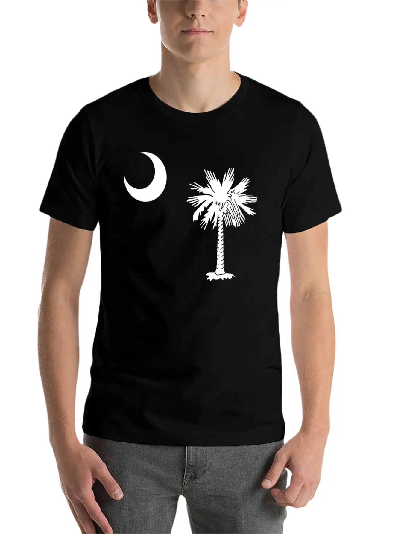 South Carolina Flag Breathable Graphic T-Shirt – Perfect For Casual Days