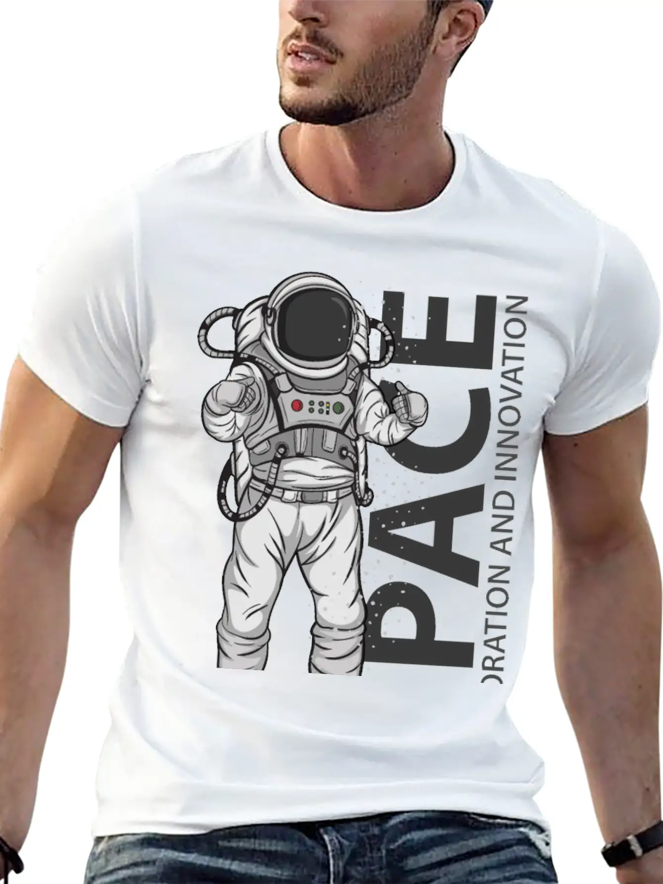 Space Astronaut Relaxed Everyday Tee – Lightweight And Durable Cotton