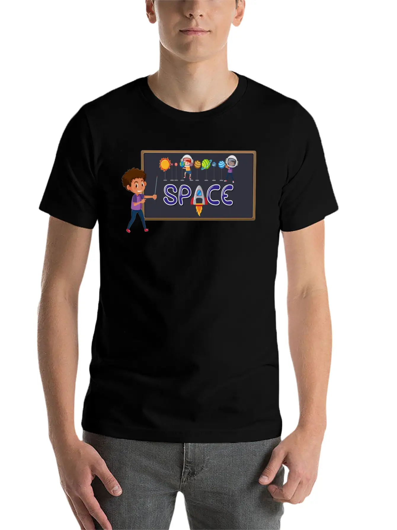 Space Boy Breathable Graphic T-Shirt – Perfect For Casual Days