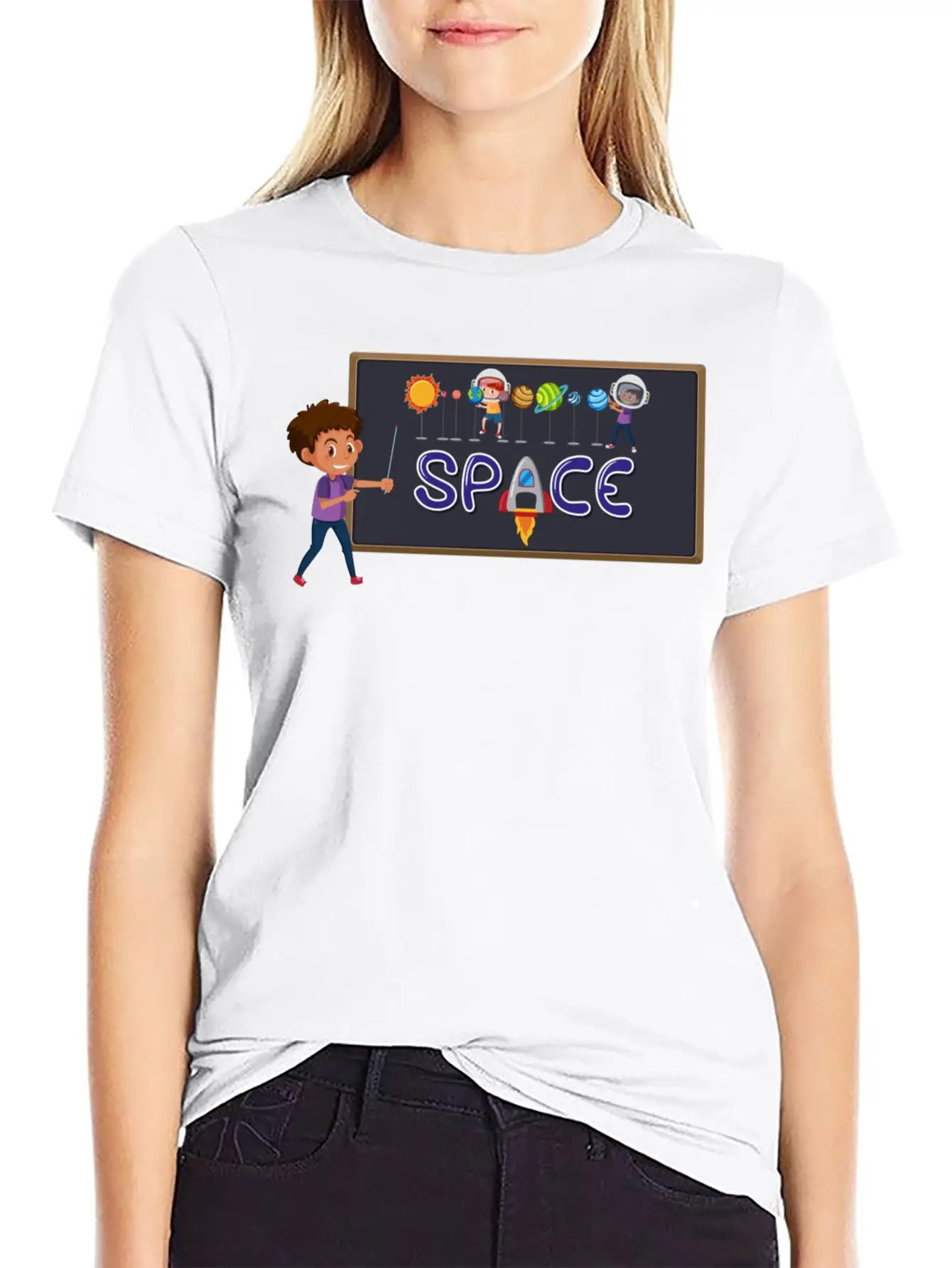 Space Boy Breathable Graphic T-Shirt – Perfect For Casual Days