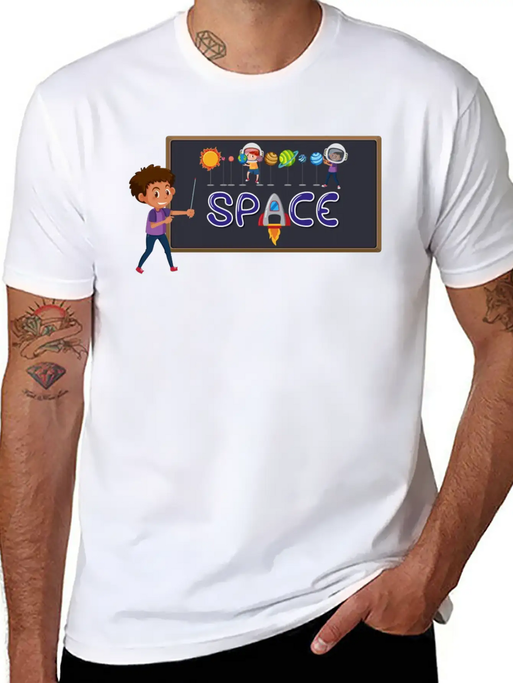Space Boy Breathable Graphic T-Shirt – Perfect For Casual Days
