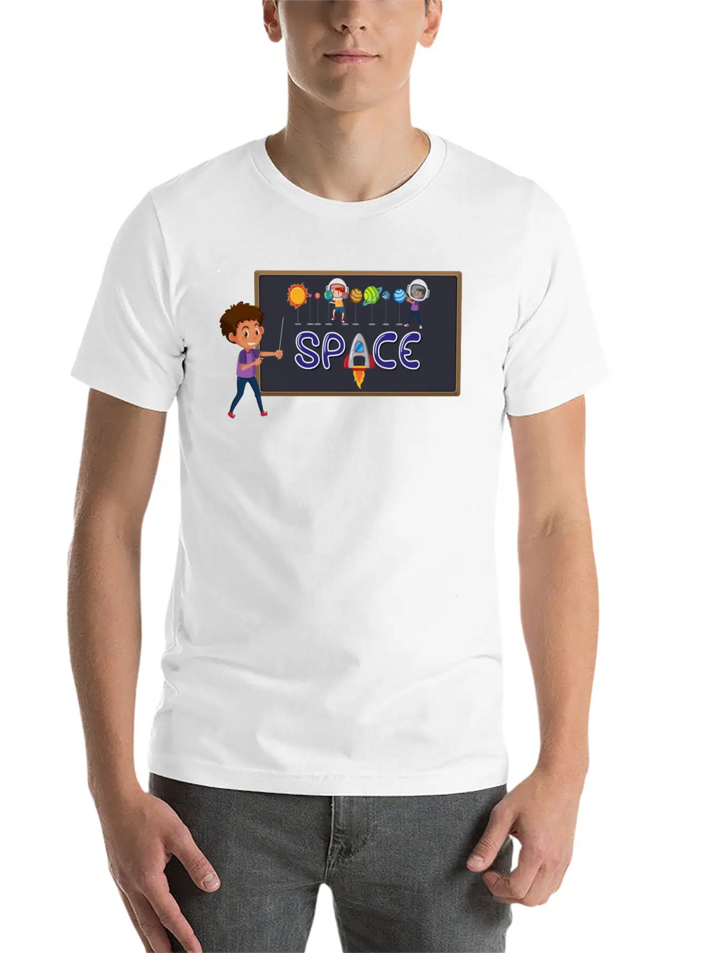 Space Boy Breathable Graphic T-Shirt – Perfect For Casual Days