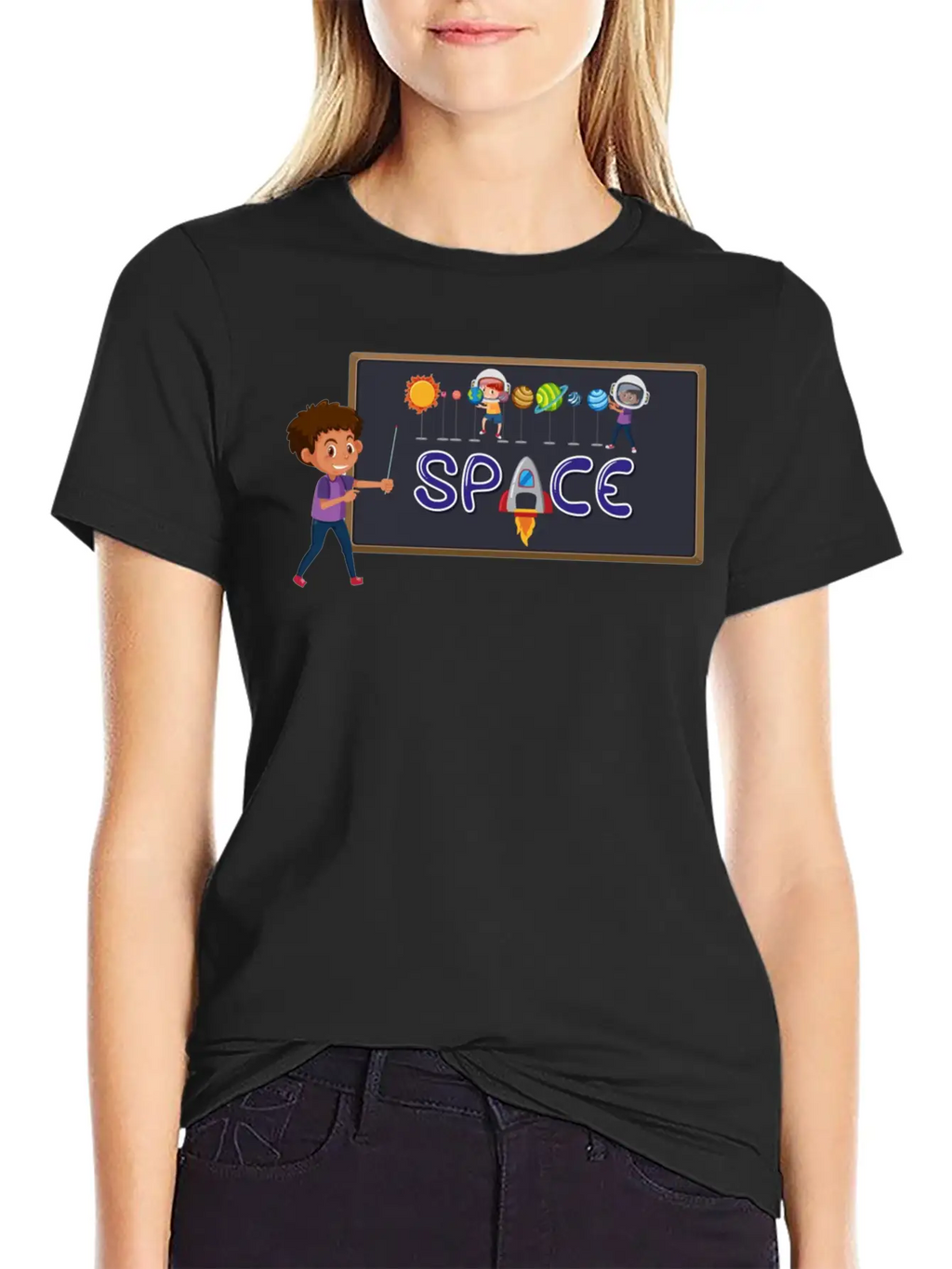 Space Boy Breathable Graphic T-Shirt – Perfect For Casual Days