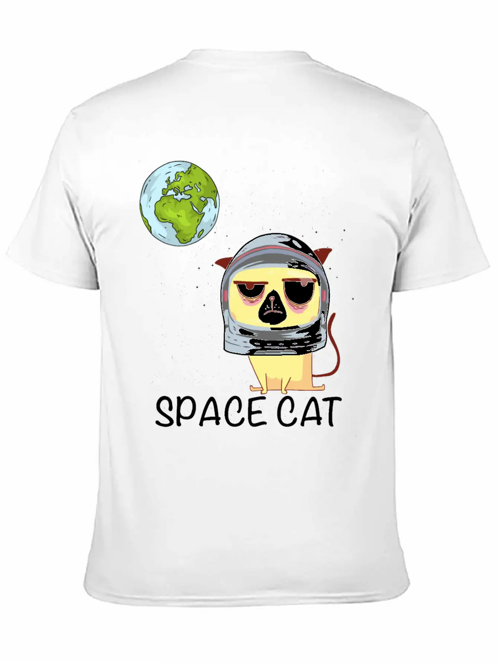 Space Cat Breathable Graphic T-Shirt – Perfect For Casual Days