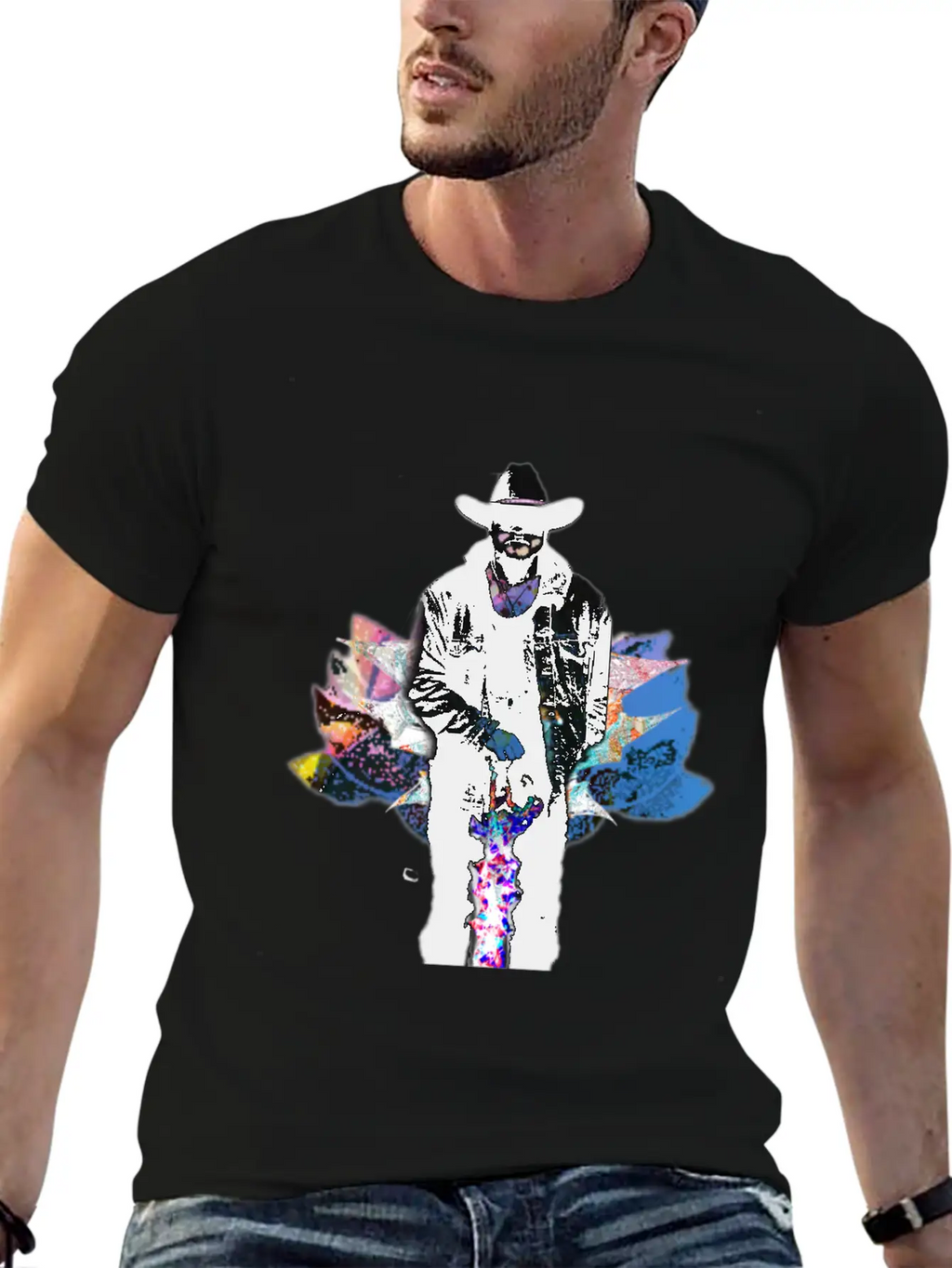 Space Cowboy Unisex Casual T-Shirt – Clean Design For Daily Comfort
