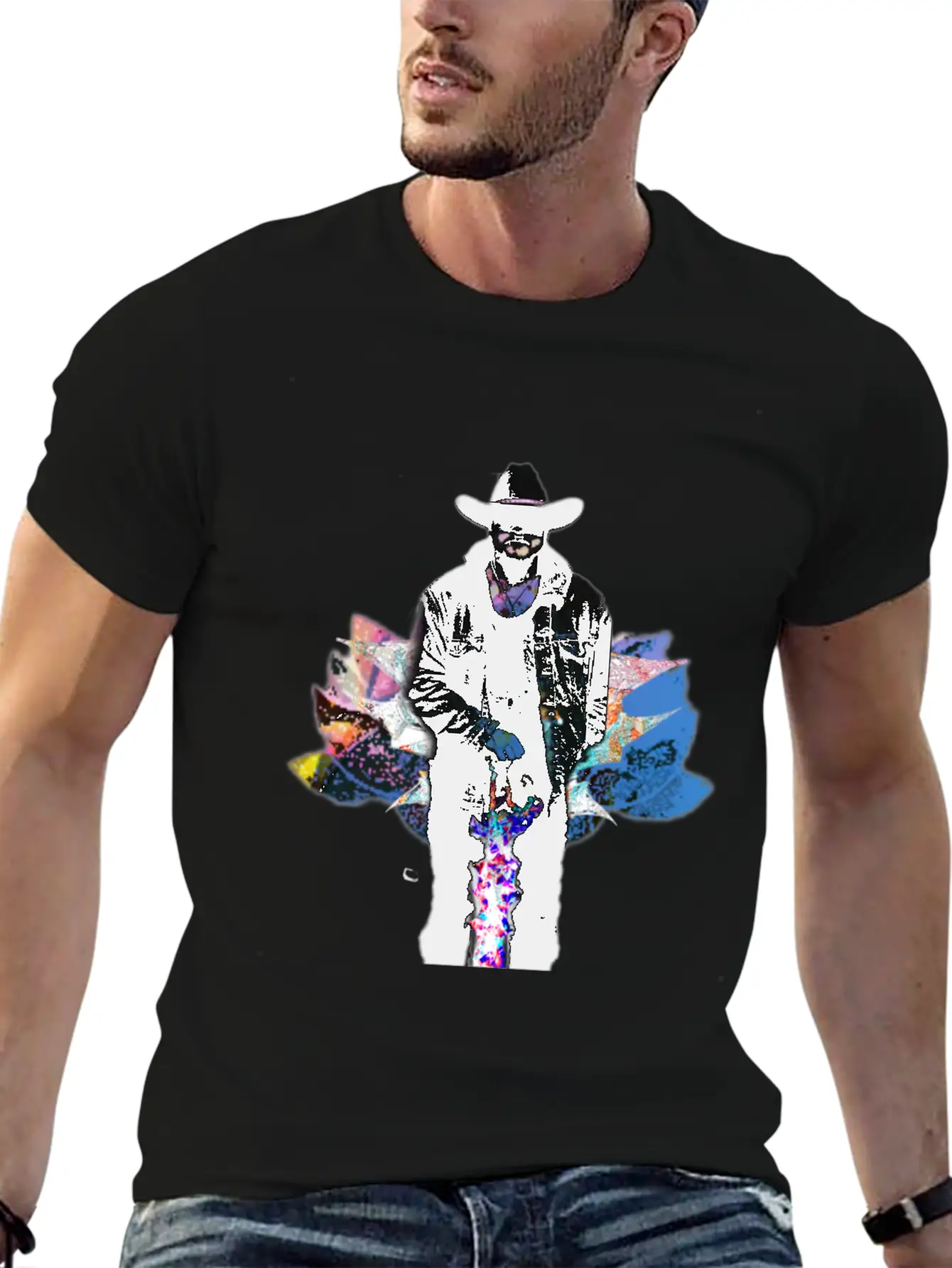 Space Cowboy Unisex Casual T-Shirt – Clean Design For Daily Comfort