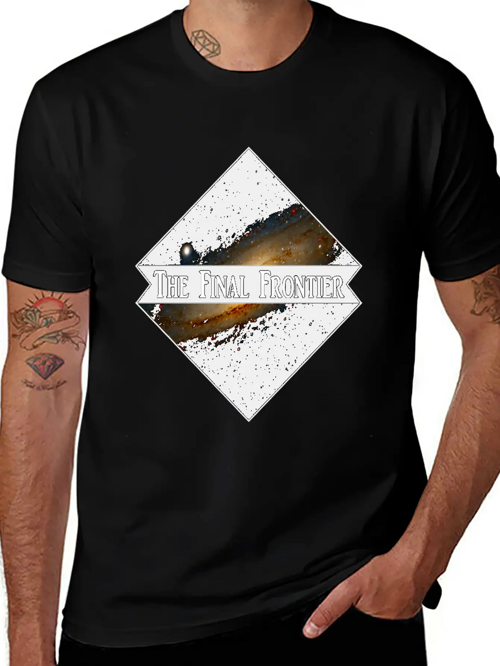 Space Final Frontier Galaxy Astronomy Cosmos Essential Cotton Tee For Daily Outfits – Unisex Style
