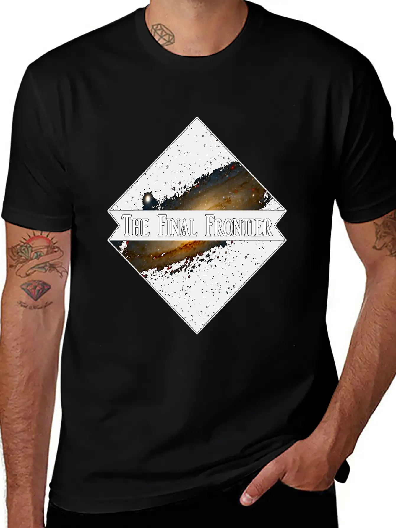 Space Final Frontier Galaxy Astronomy Cosmos Essential Cotton Tee For Daily Outfits – Unisex Style