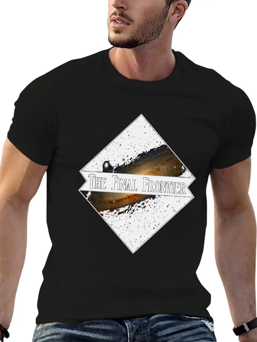 Space Final Frontier Galaxy Astronomy Cosmos Essential Cotton Tee For Daily Outfits – Unisex Style