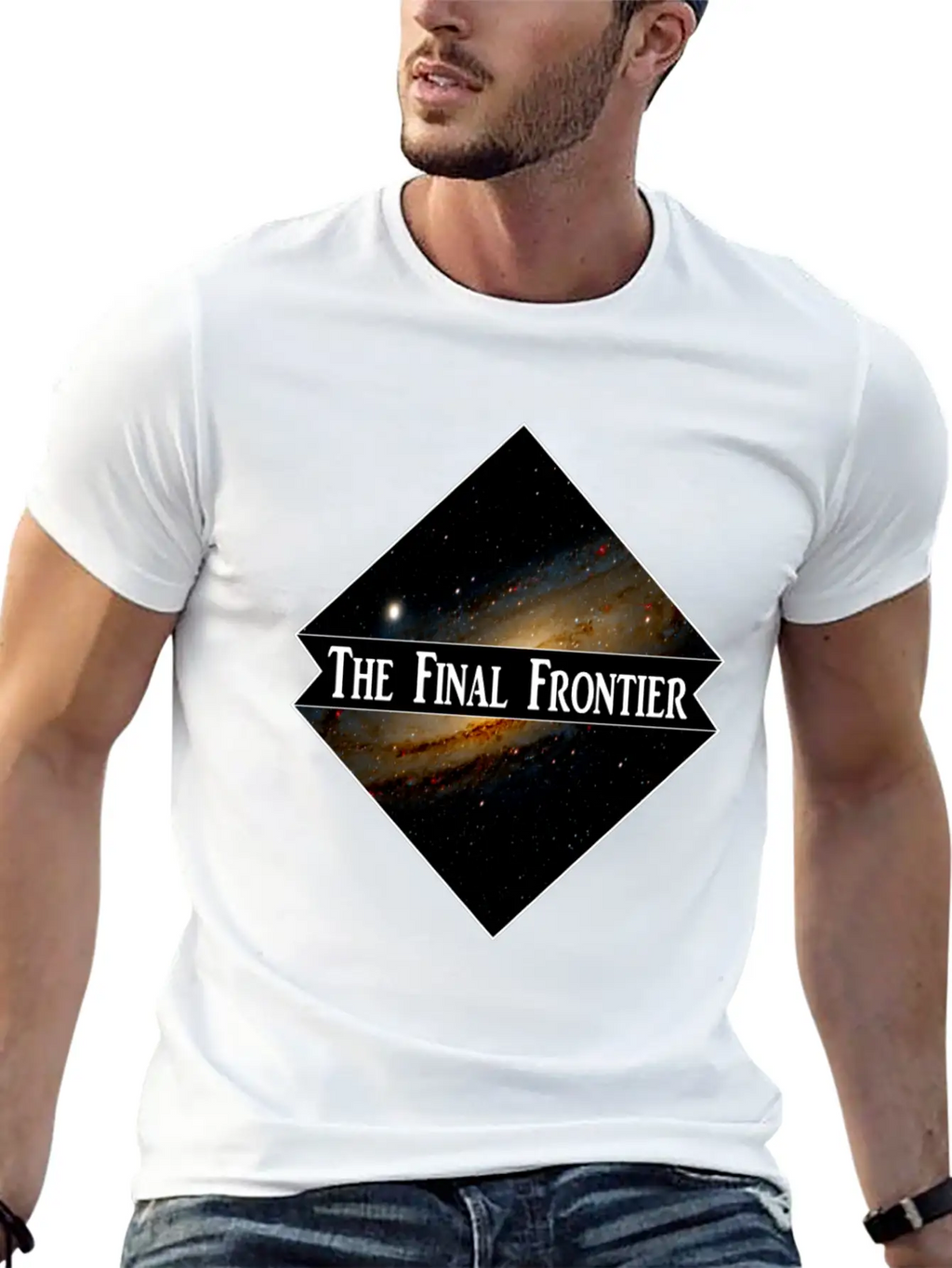 Space Final Frontier Galaxy Astronomy Cosmos Essential Cotton Tee For Daily Outfits – Unisex Style