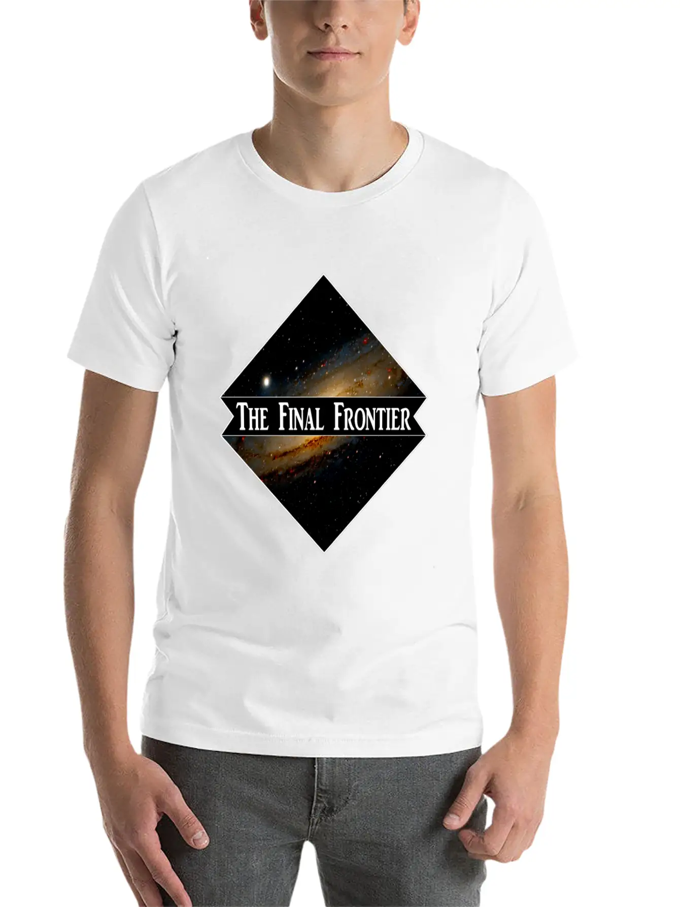 Space Final Frontier Galaxy Astronomy Cosmos Essential Cotton Tee For Daily Outfits – Unisex Style