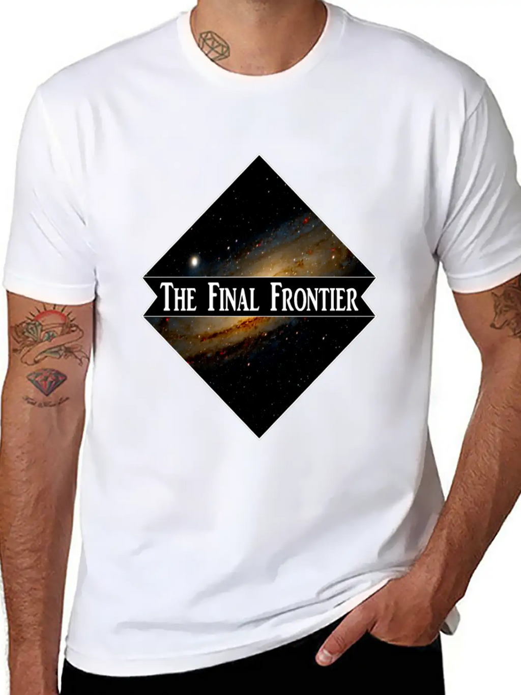 Space Final Frontier Galaxy Astronomy Cosmos Essential Cotton Tee For Daily Outfits – Unisex Style