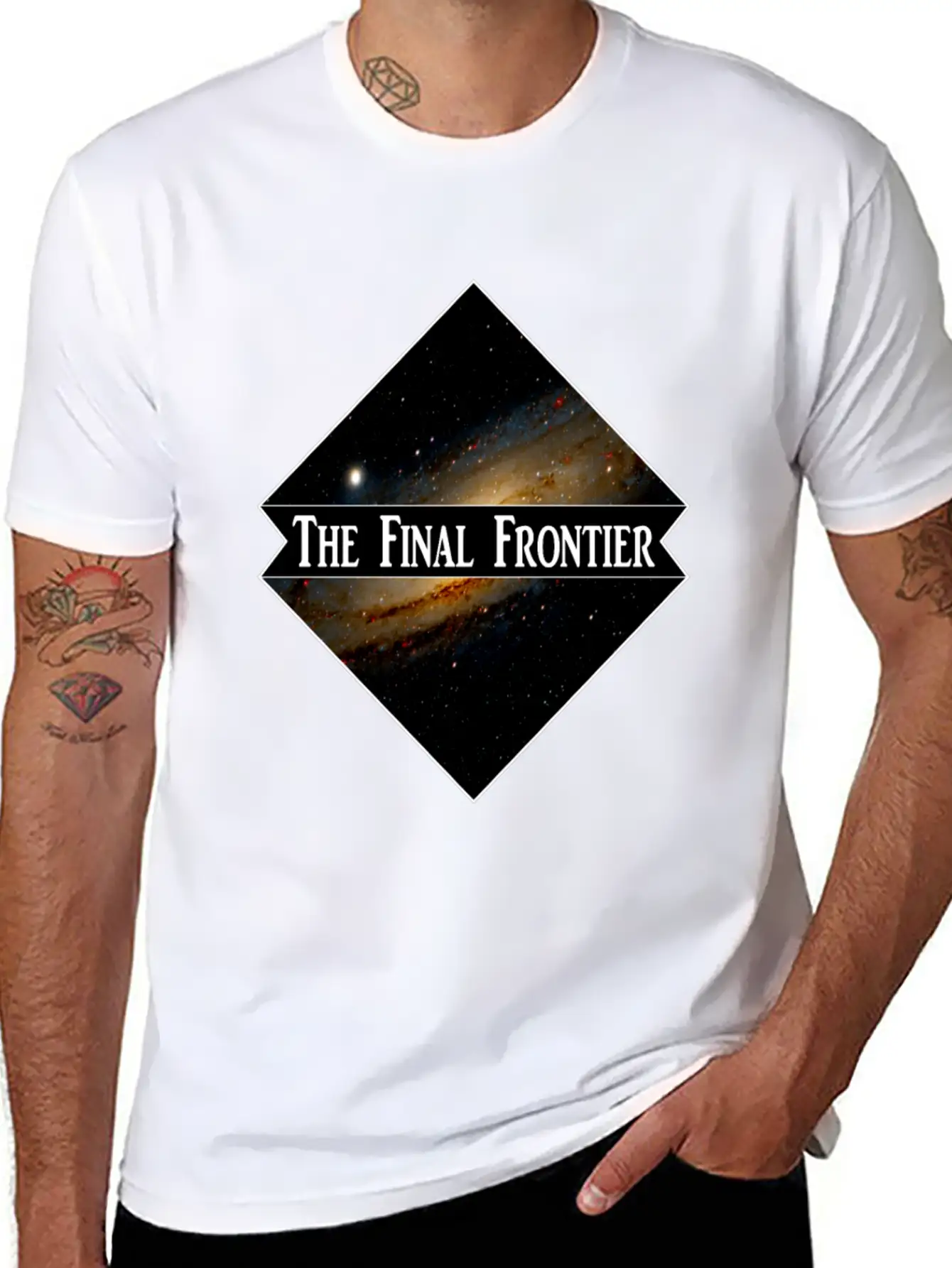Space Final Frontier Galaxy Astronomy Cosmos Essential Cotton Tee For Daily Outfits – Unisex Style