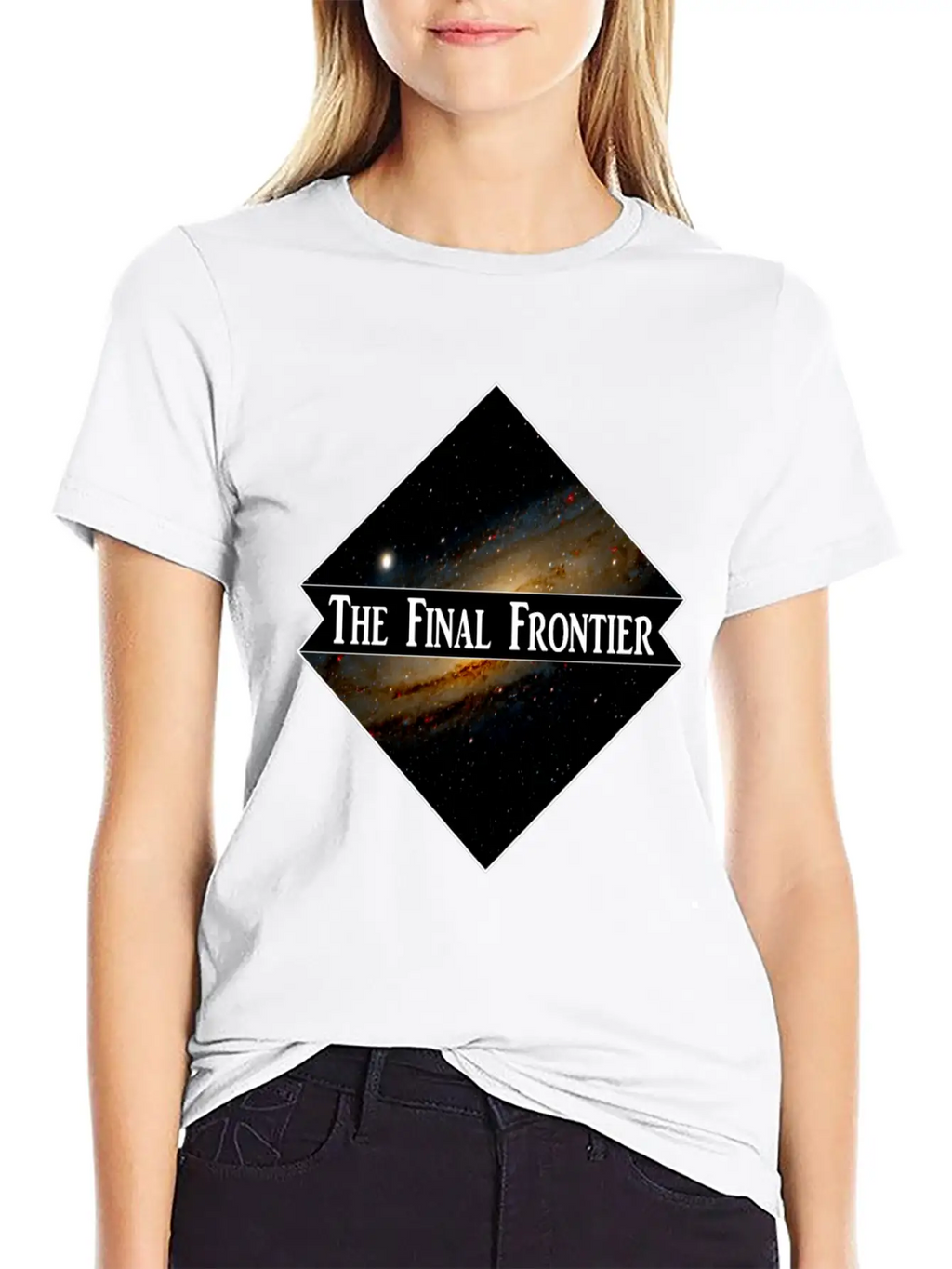 Space Final Frontier Galaxy Astronomy Cosmos Essential Cotton Tee For Daily Outfits – Unisex Style