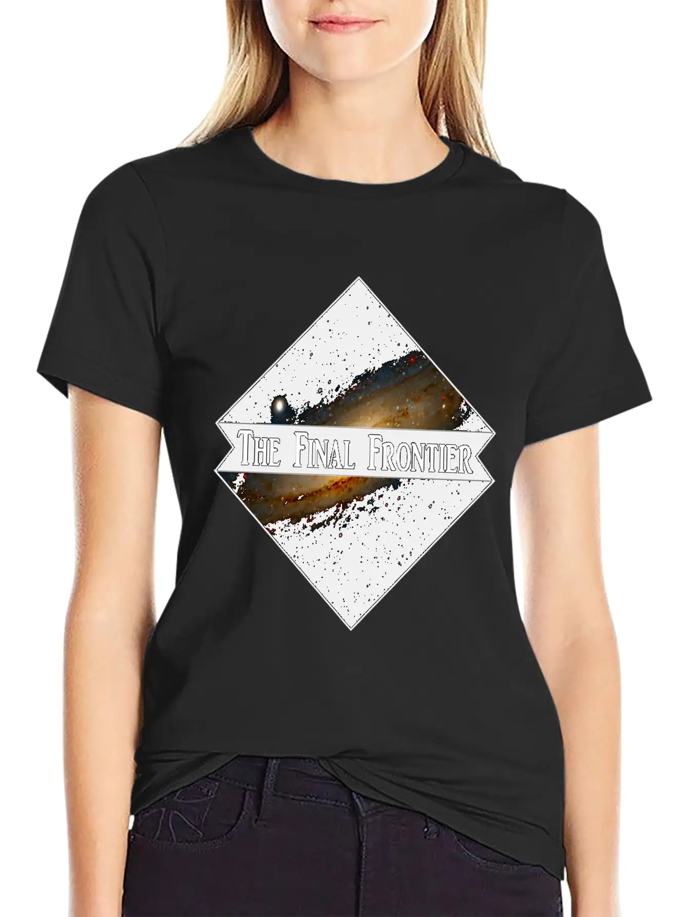 Space Final Frontier Galaxy Astronomy Cosmos Essential Cotton Tee For Daily Outfits – Unisex Style