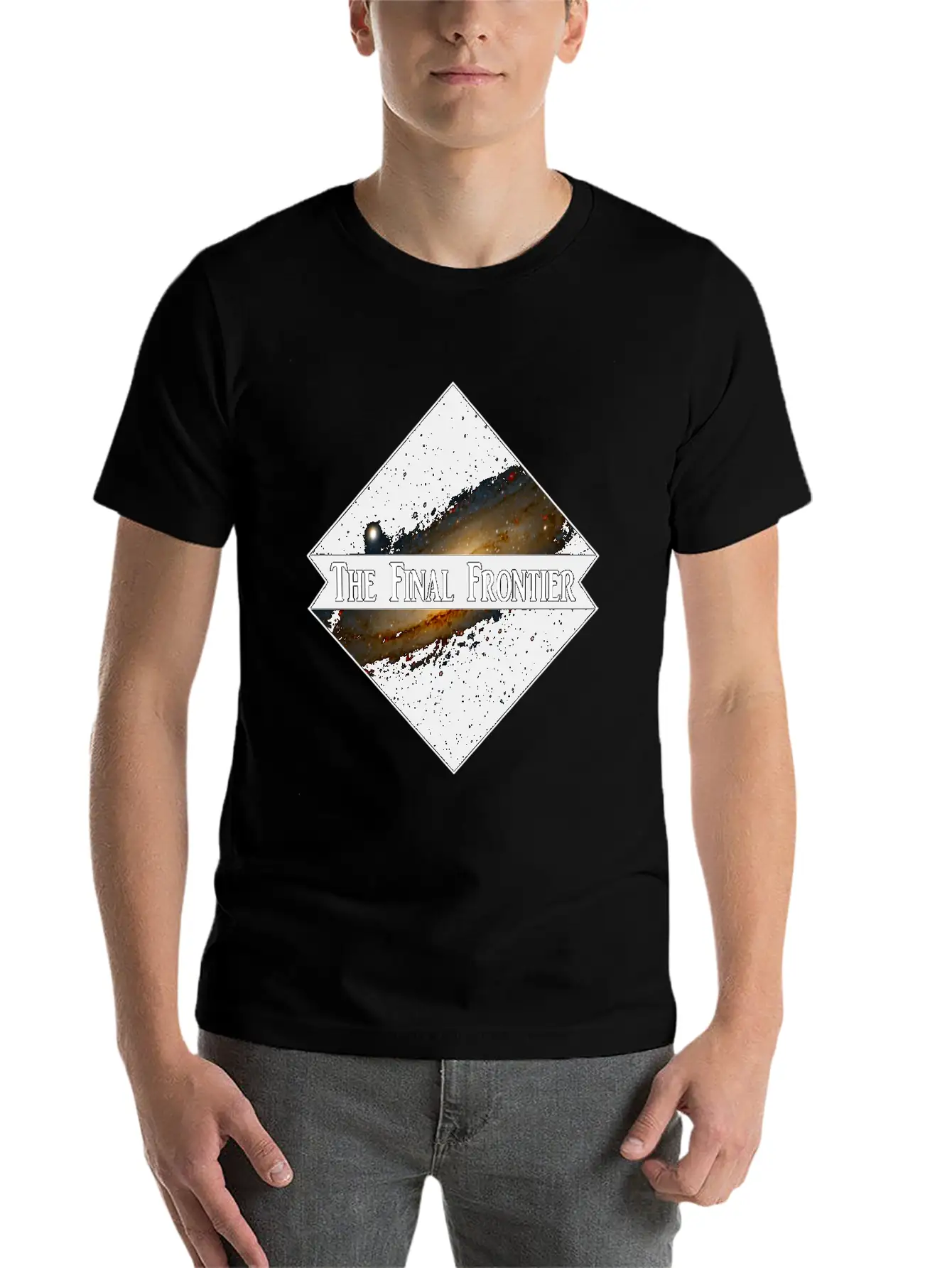 Space Final Frontier Galaxy Astronomy Cosmos Essential Cotton Tee For Daily Outfits – Unisex Style