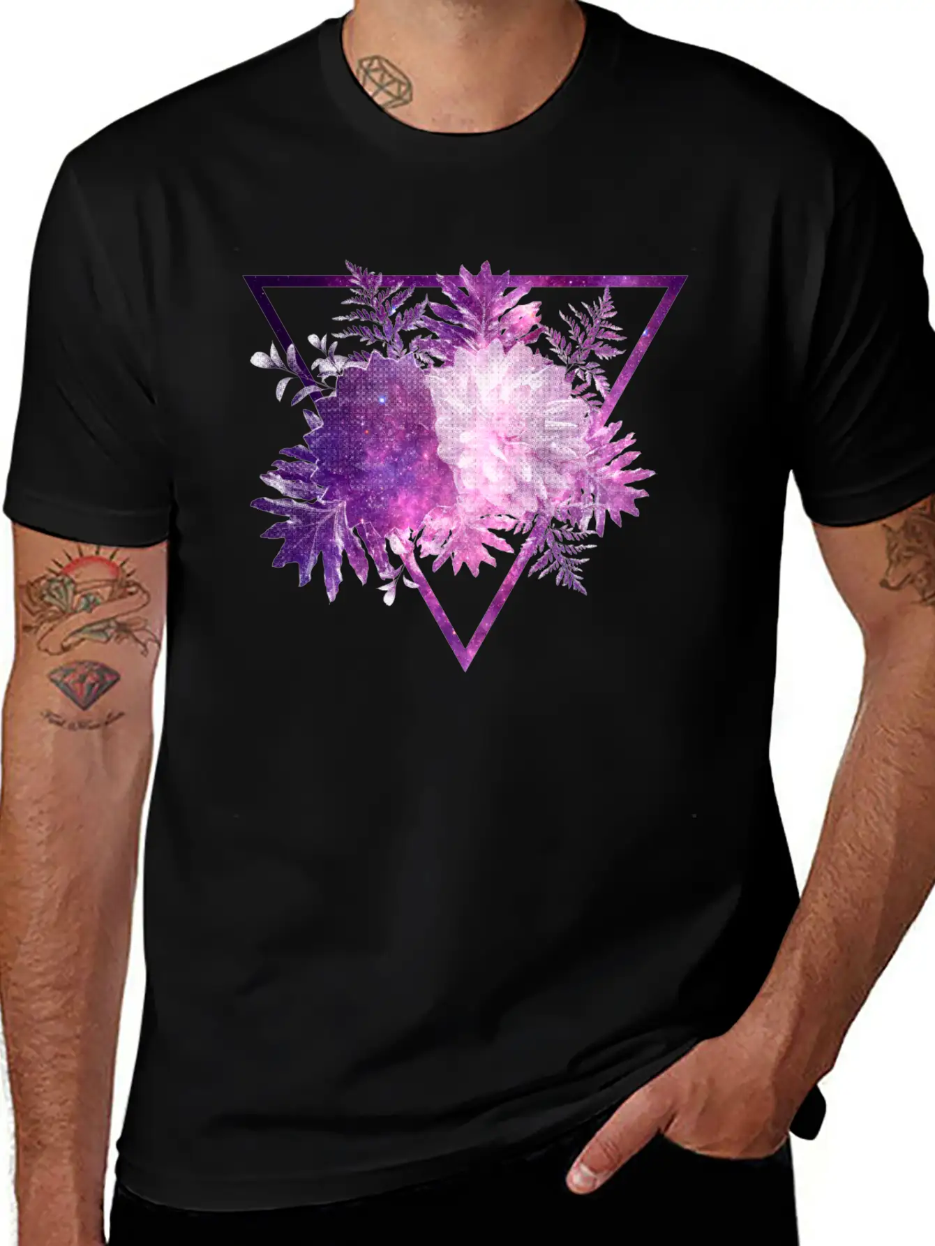 Space Flowers Classic Cotton Tee – Unisex Comfort For Any Season