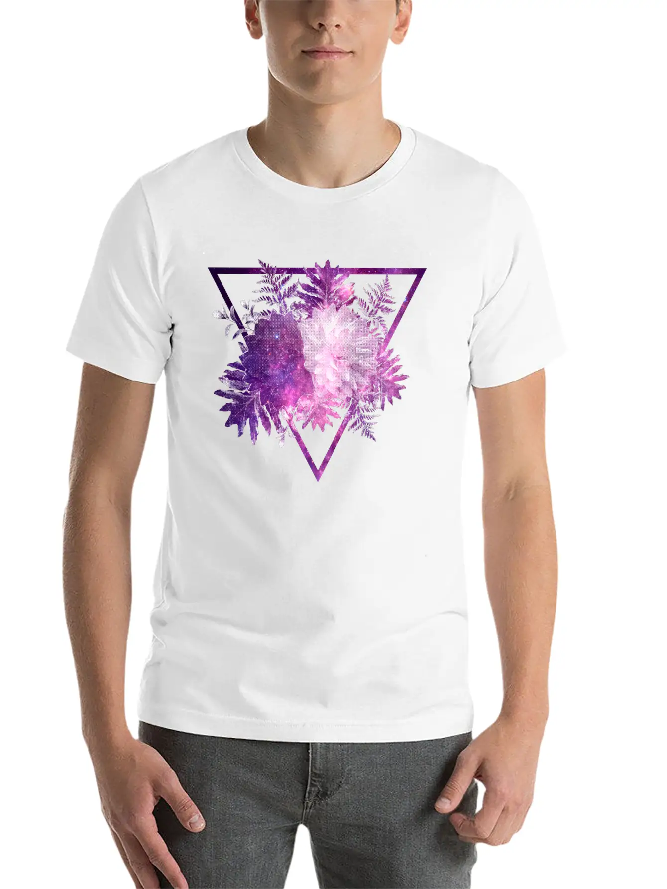 Space Flowers Classic Cotton Tee – Unisex Comfort For Any Season