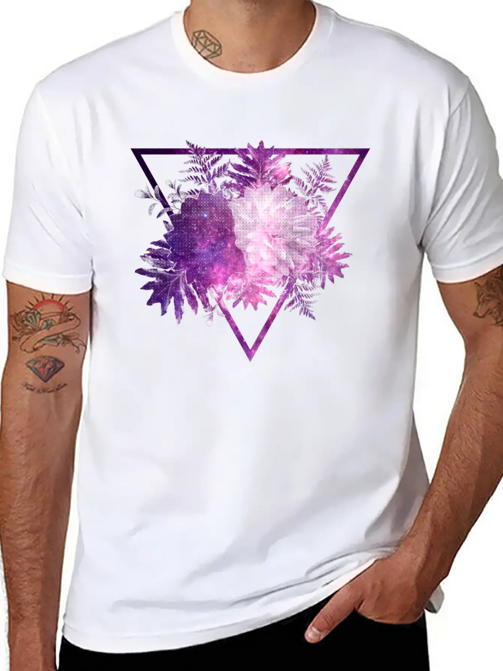 Space Flowers Classic Cotton Tee – Unisex Comfort For Any Season