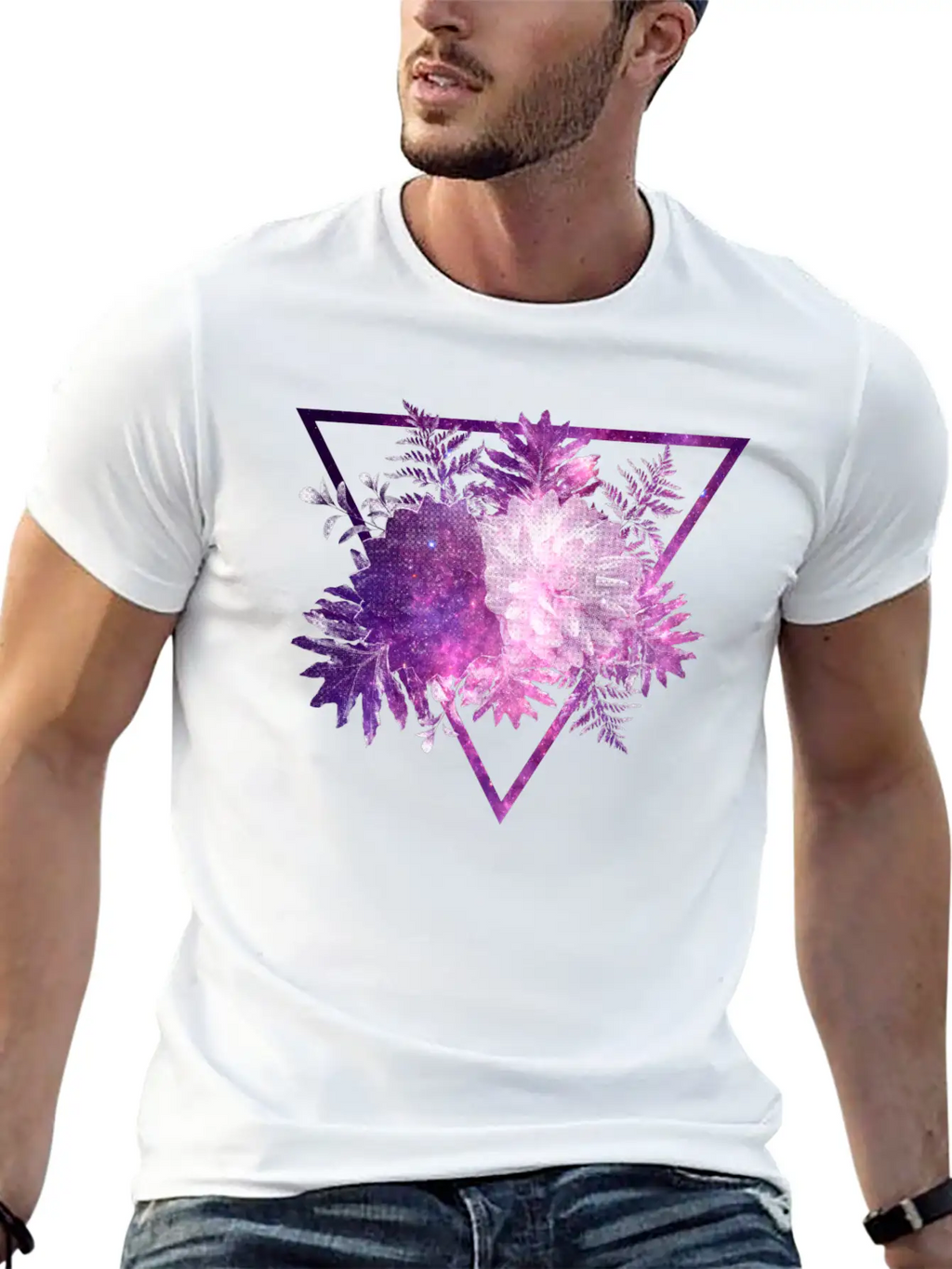 Space Flowers Classic Cotton Tee – Unisex Comfort For Any Season