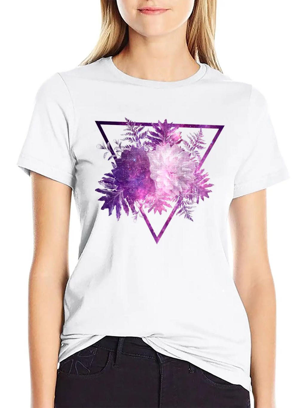 Space Flowers Classic Cotton Tee – Unisex Comfort For Any Season