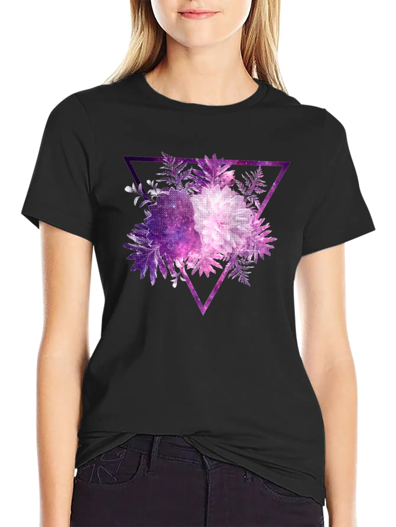 Space Flowers Classic Cotton Tee – Unisex Comfort For Any Season