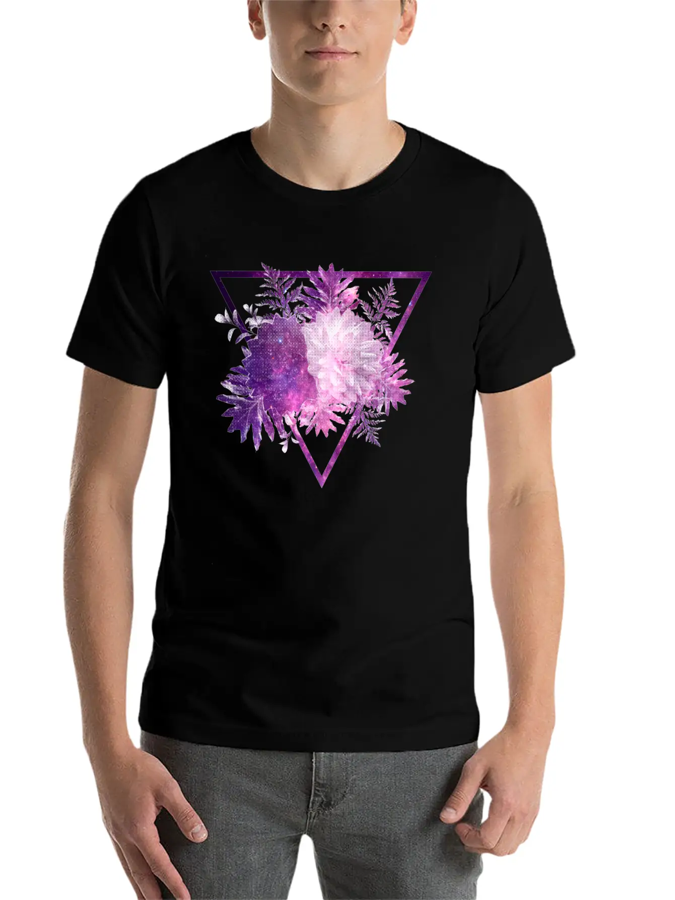 Space Flowers Classic Cotton Tee – Unisex Comfort For Any Season