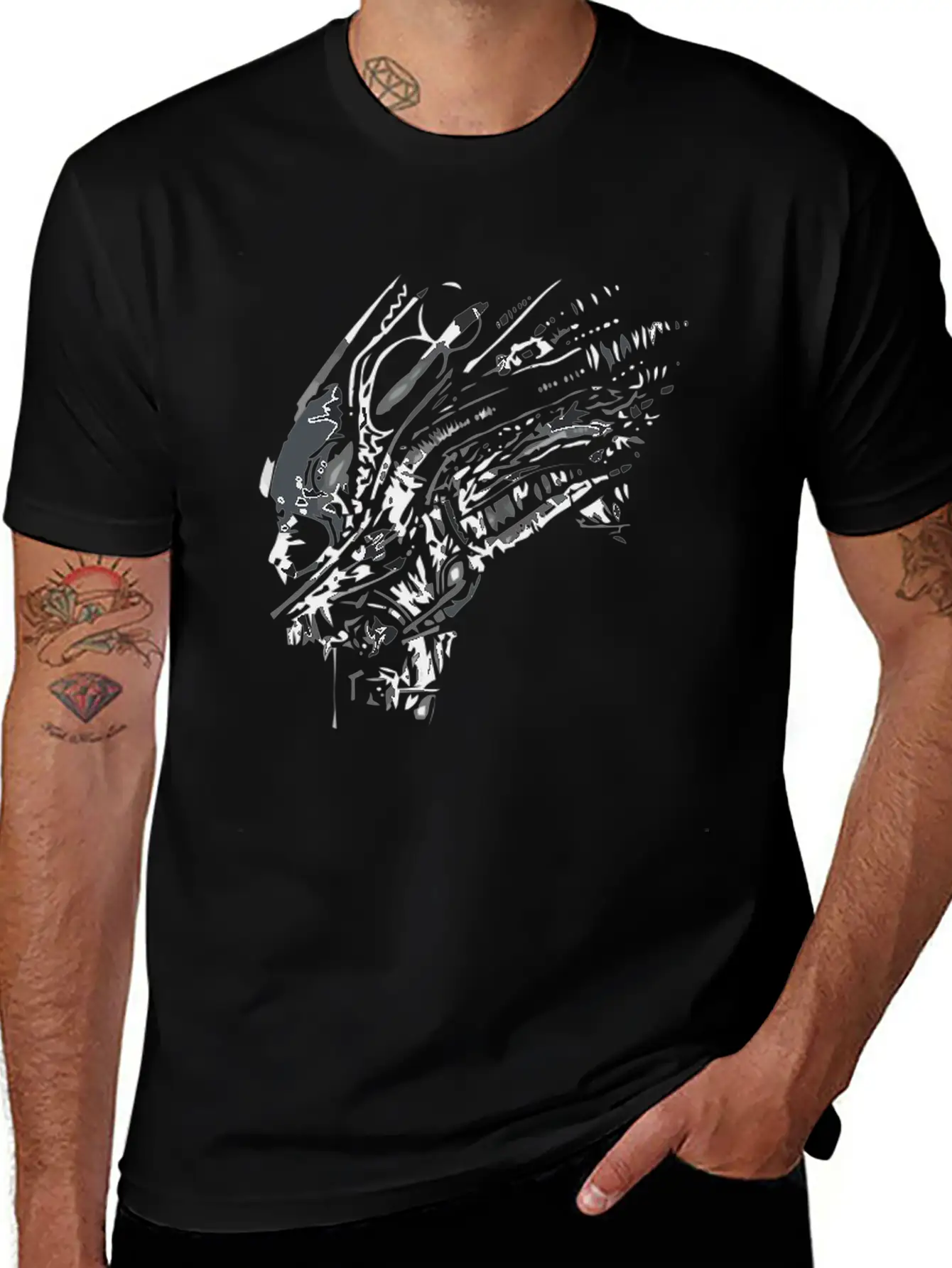 SPACE HUNTER Basic Graphic T-Shirt – Daily Comfort In Soft Cotton