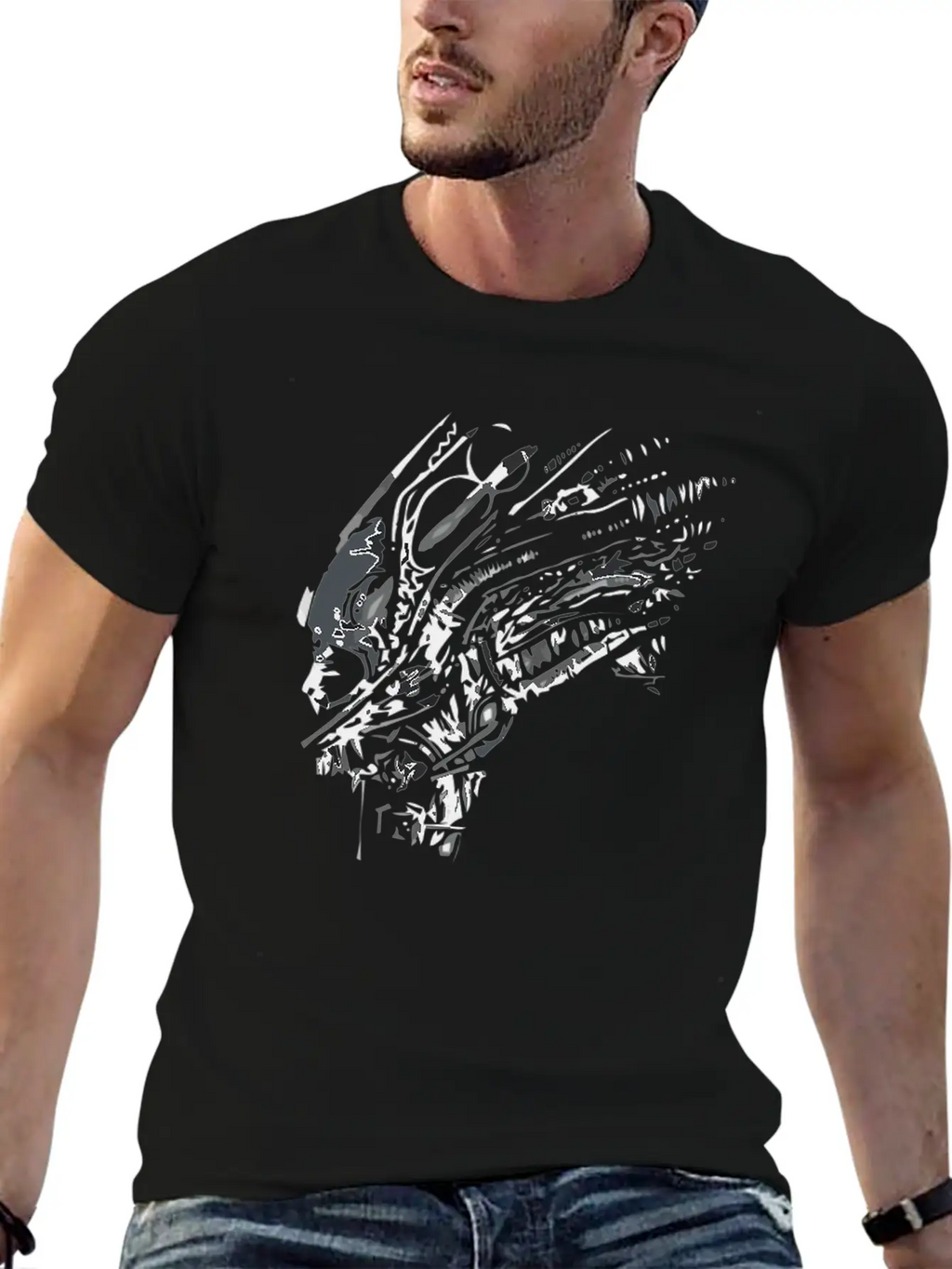 SPACE HUNTER Basic Graphic T-Shirt – Daily Comfort In Soft Cotton