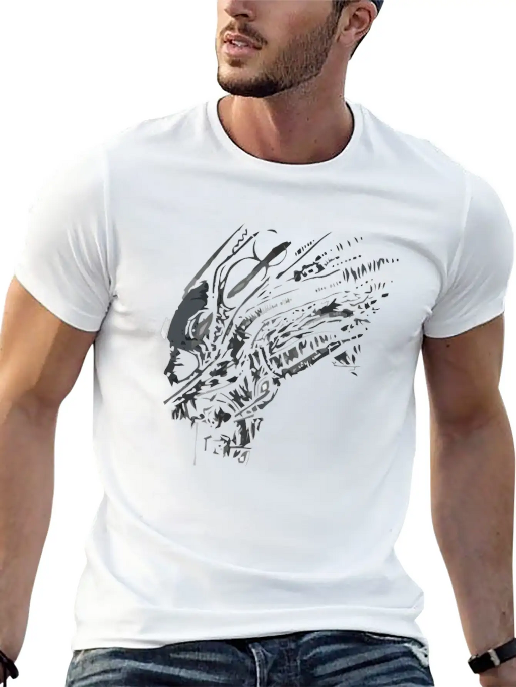 SPACE HUNTER Basic Graphic T-Shirt – Daily Comfort In Soft Cotton