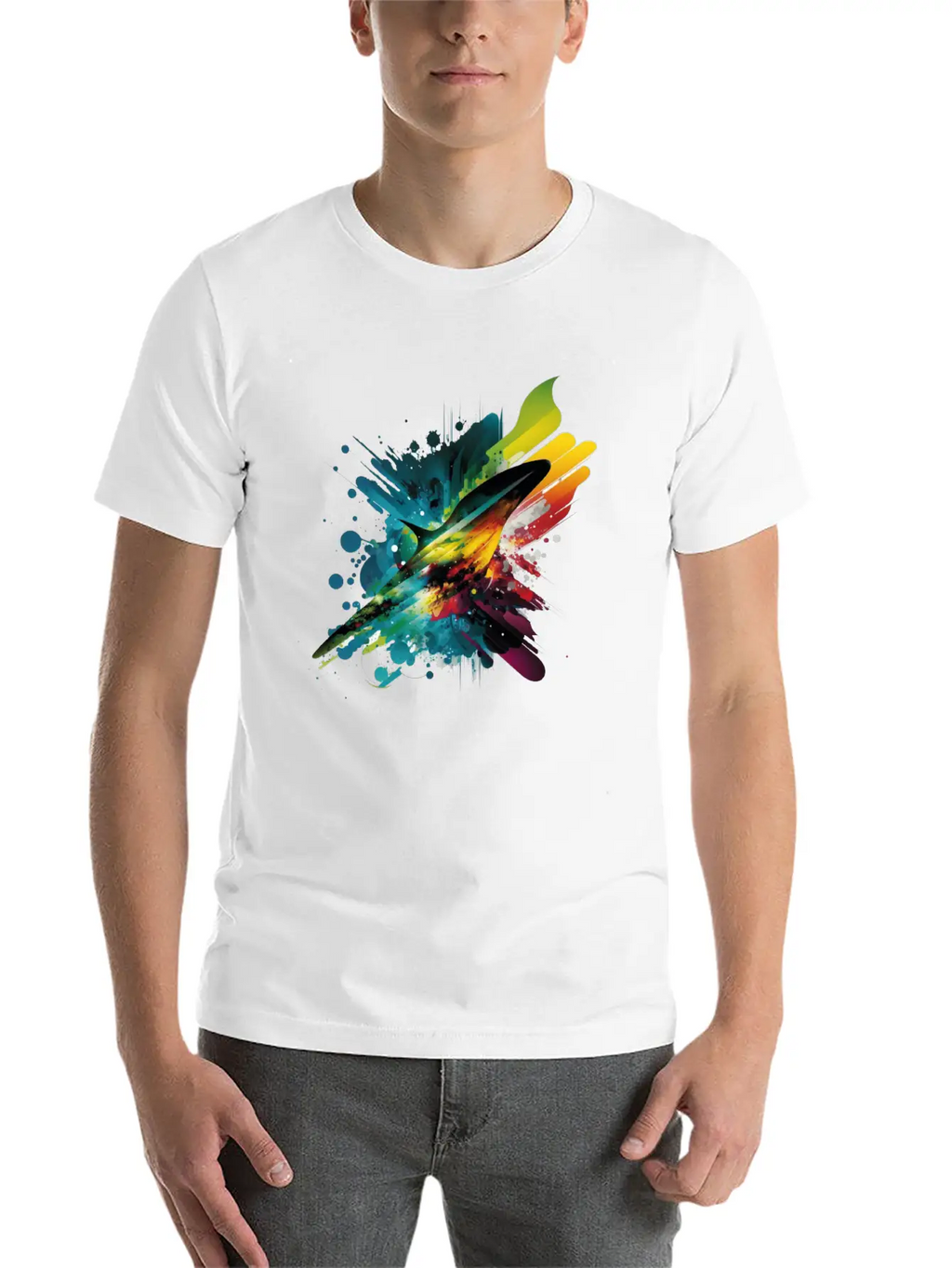 Space Rainbow Essential Cotton Tee For Daily Outfits – Unisex Style