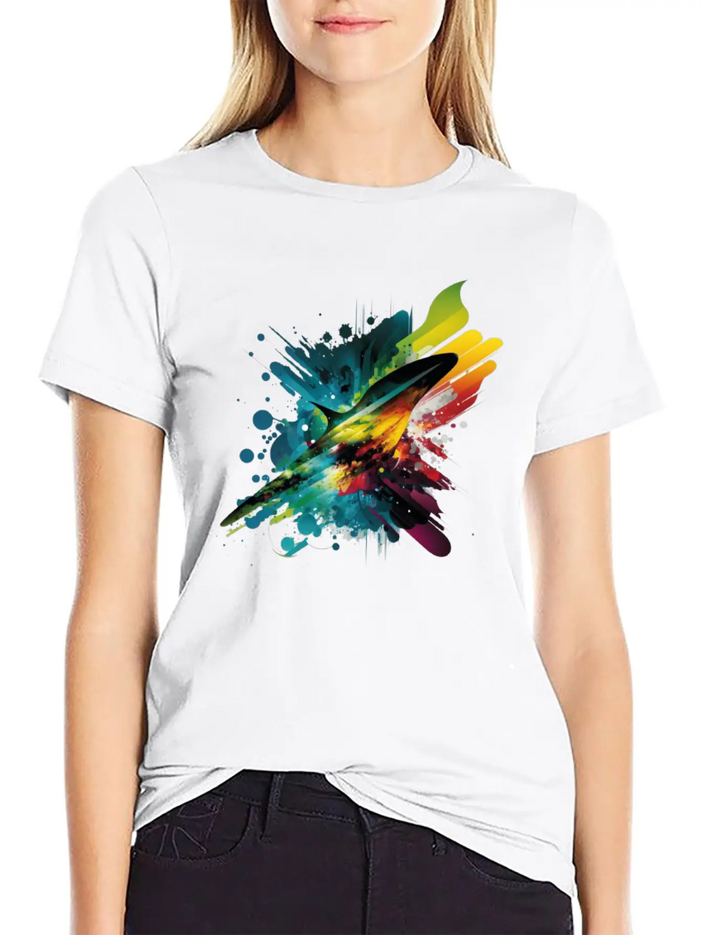 Space Rainbow Essential Cotton Tee For Daily Outfits – Unisex Style
