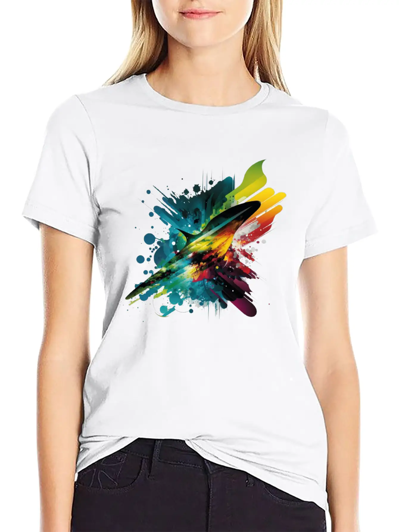 Space Rainbow Essential Cotton Tee For Daily Outfits – Unisex Style