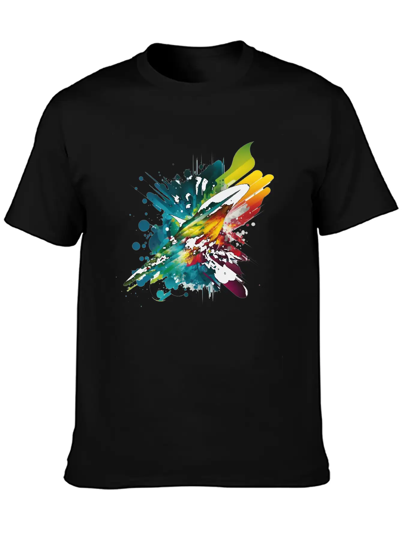 Space Rainbow Essential Cotton Tee For Daily Outfits – Unisex Style