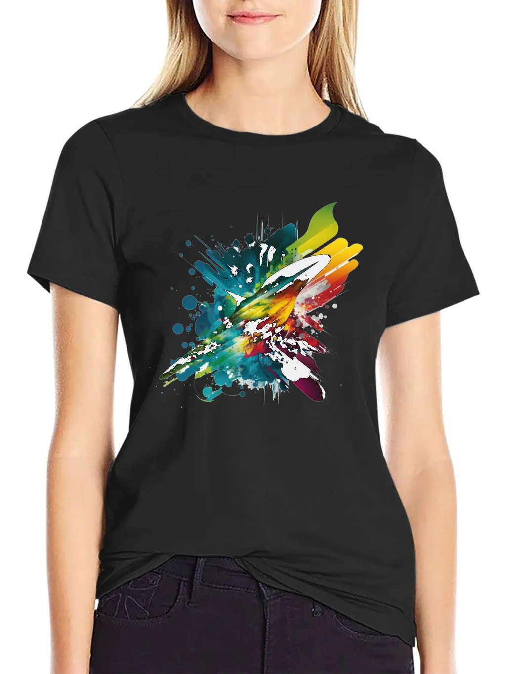 Space Rainbow Essential Cotton Tee For Daily Outfits – Unisex Style